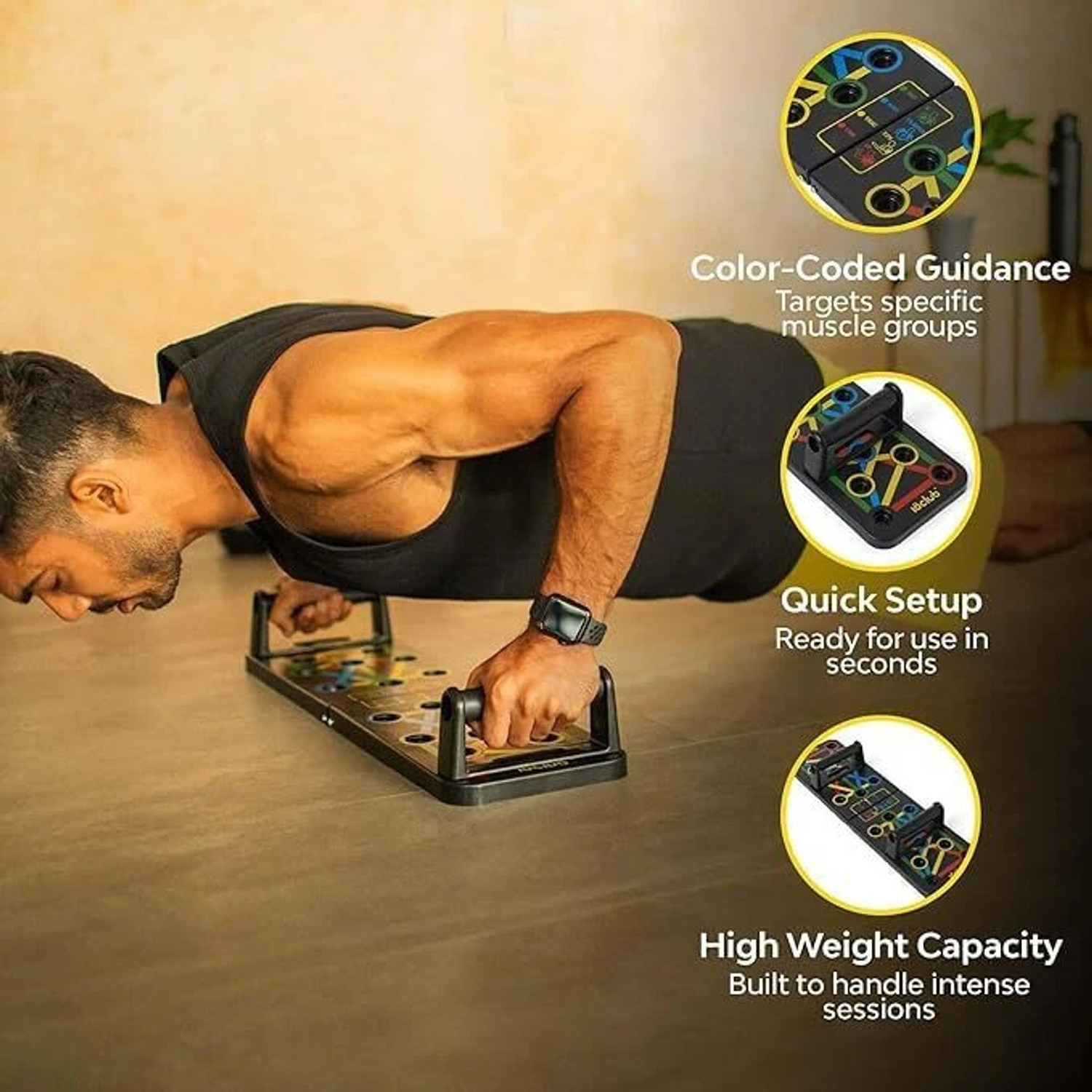 Image of TWINZFIT Pushup Board, 15 in 1 Push-up Bar