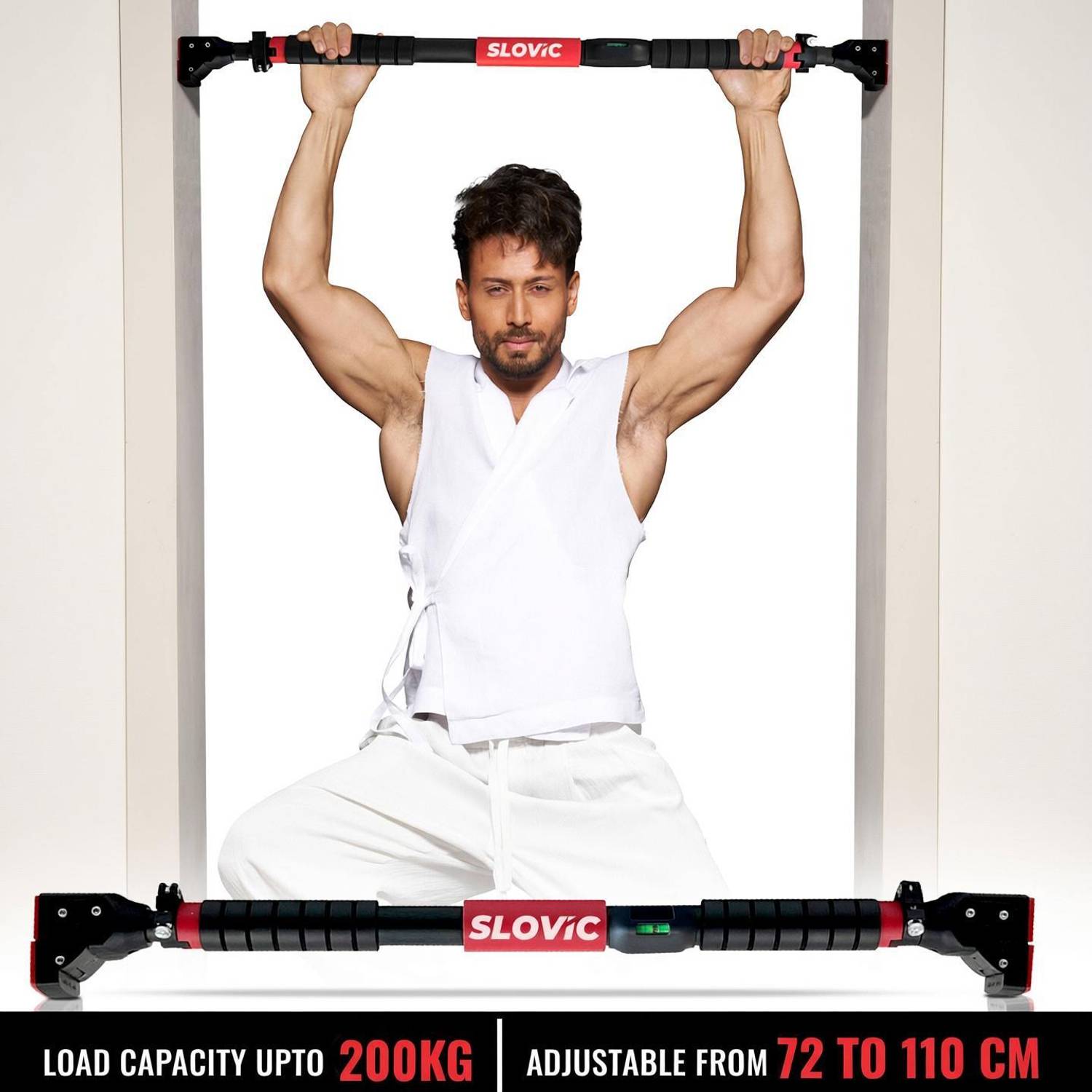 SLOVIC Pull Up Bar Red and Black - Image 1
