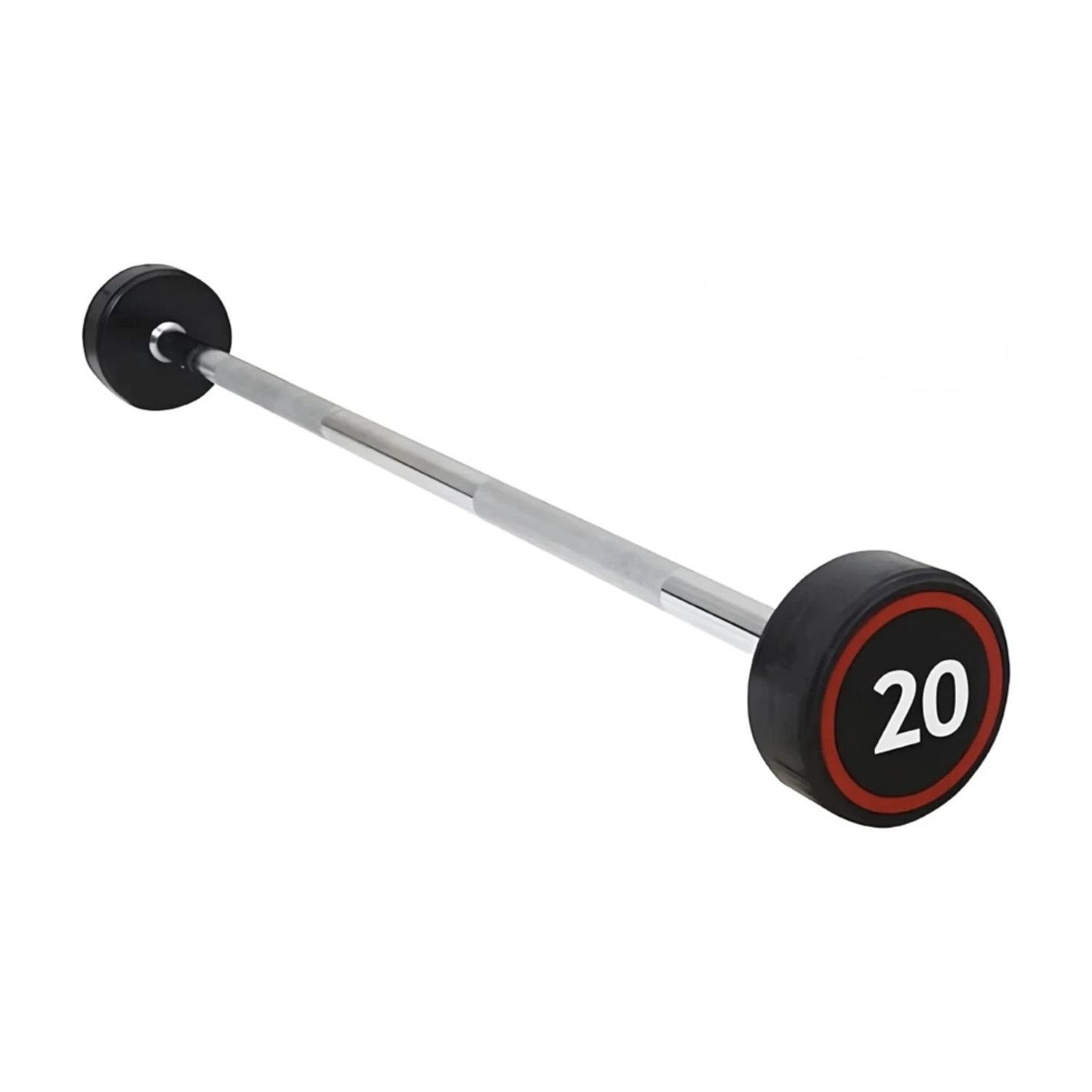 Image of GH SPORTS Fixed Barbell Rod (20kg,30mm) Diameter, Rubber Coated Steel Weight Lifting Bar Multi-training Bar