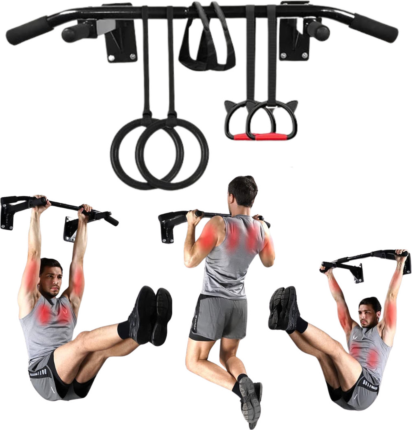 Image of FIRE FITNESS Home Gym Pull Up Bar Chin Up Bar Workout Strength Training Fitness Bar Pull-up Bar
