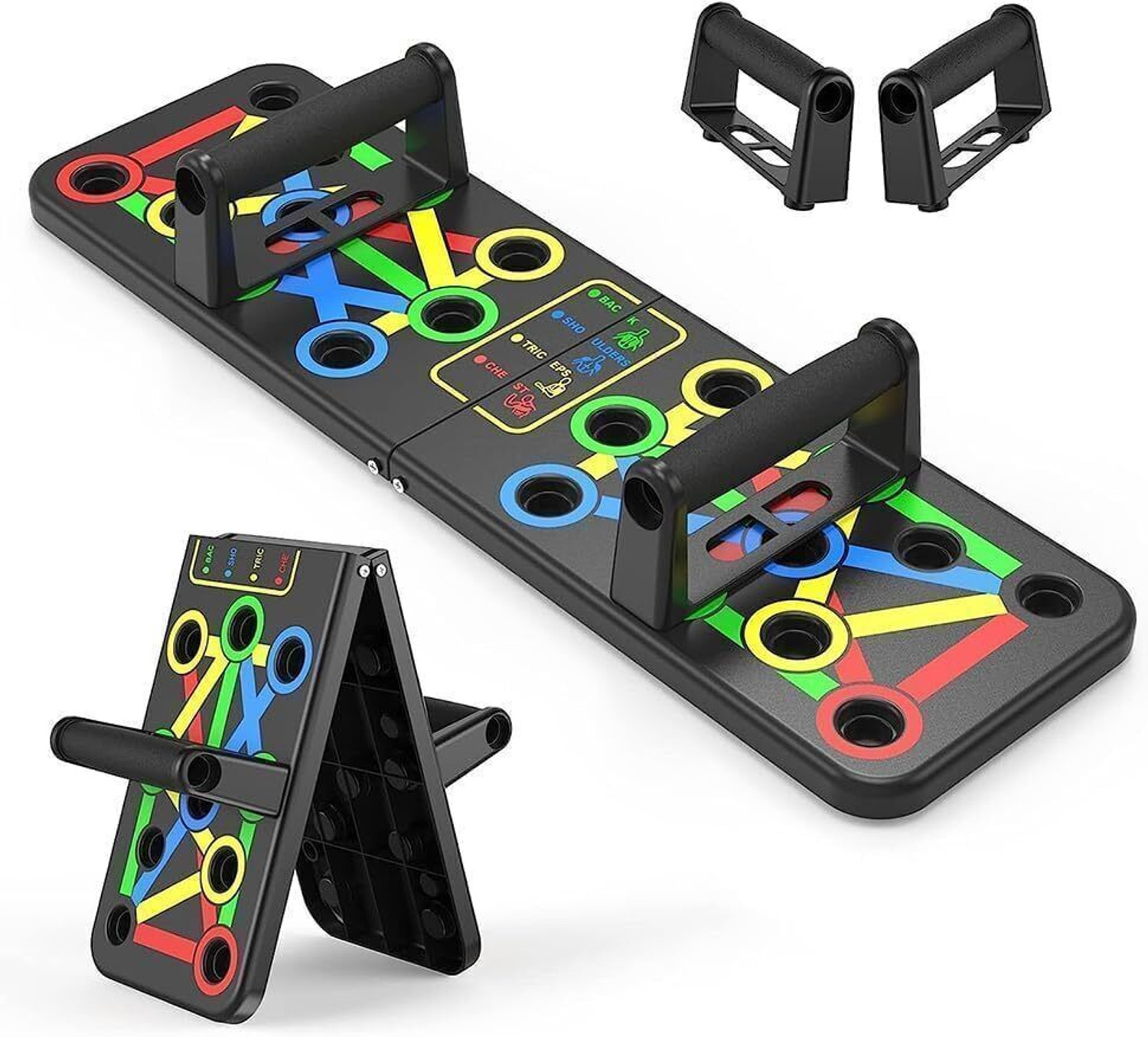 Image of Fit Carve Pushup Board, 15 in 1 Push Up Stand, Multi-Function Flex Board for Chest Multi-training Bar