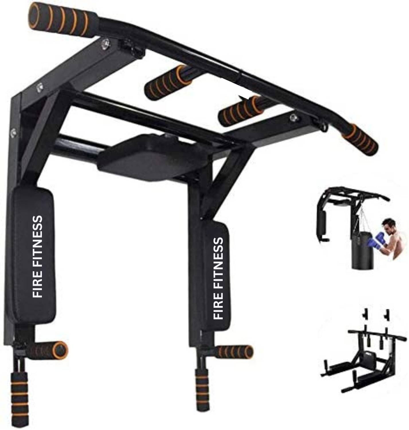 FIRE FITNESS 3in1 Wall Mount Pull Up Bar