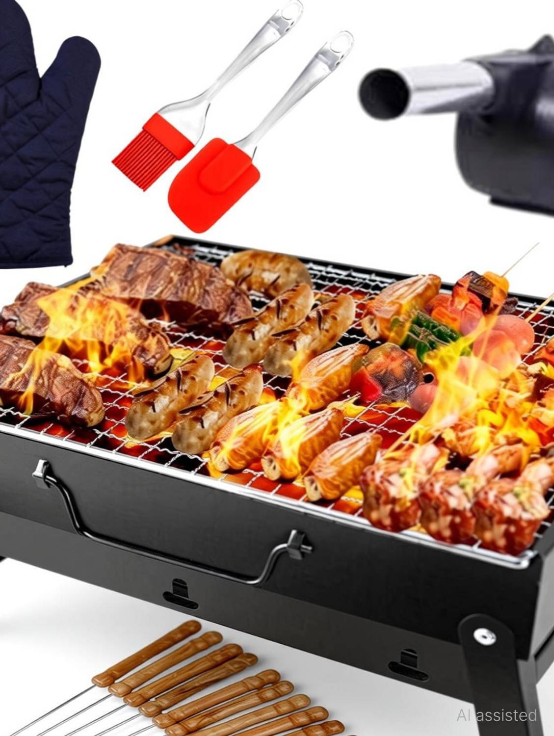 grillmania Barbeque Folding Charcoal Grill - Image 2
