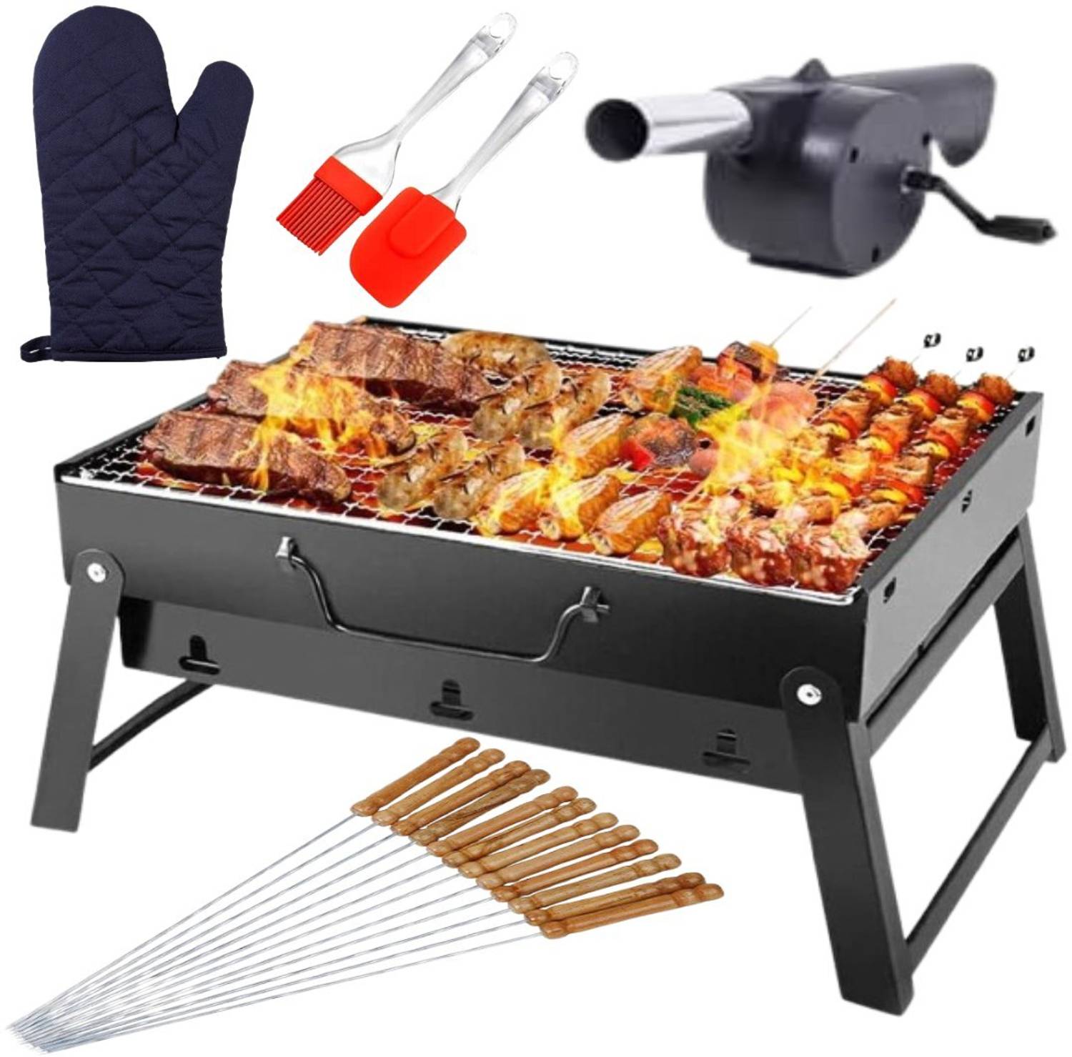 grillmania Barbeque Folding Charcoal Grill - Image 3