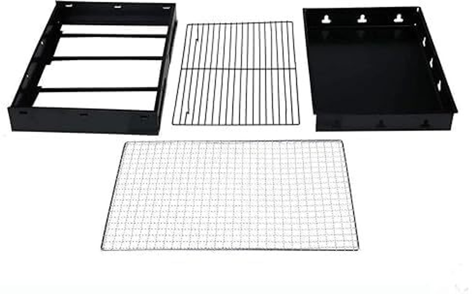 Image of TRLGOP Foldable Barbeque With - 2 Spatula,1 Bbq, 10 Stick & 1 Air Blower with Charcoal Grill (Portable, Foldable) Charcoal Grill