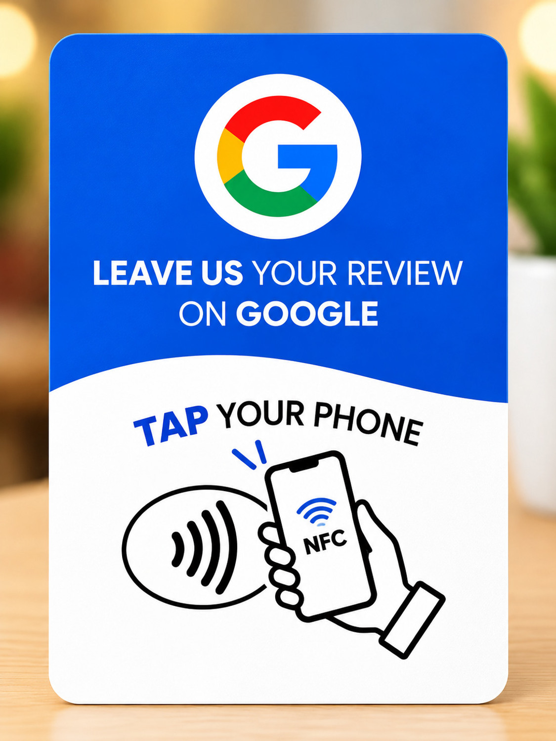 Image of foxgent NFC Google Review Card - Pack of 10 Bi-Directional Barcode Scanner