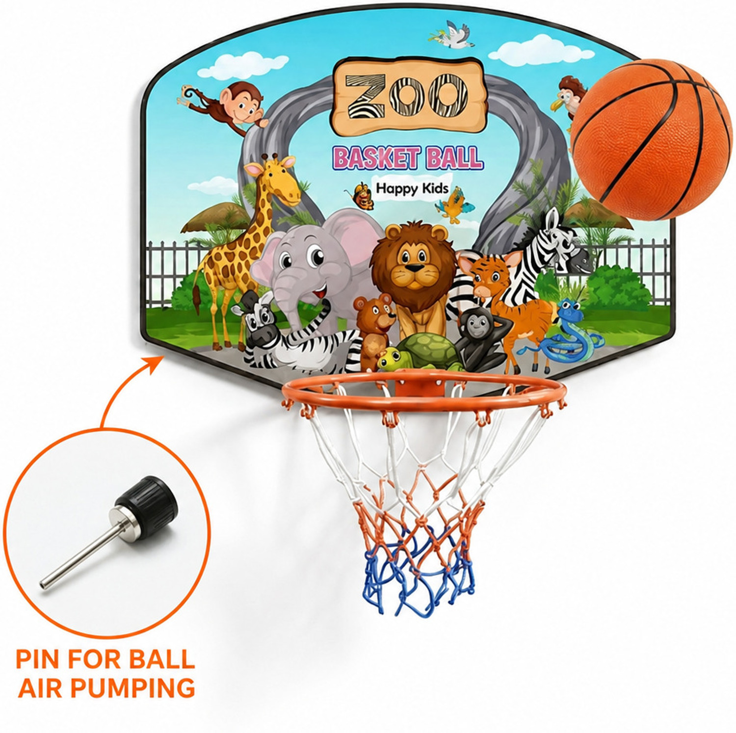 Image of PrimeGames Basketball hoop for kids Indoor basketball set Wall hanging basketball net Kids Basketball Ring