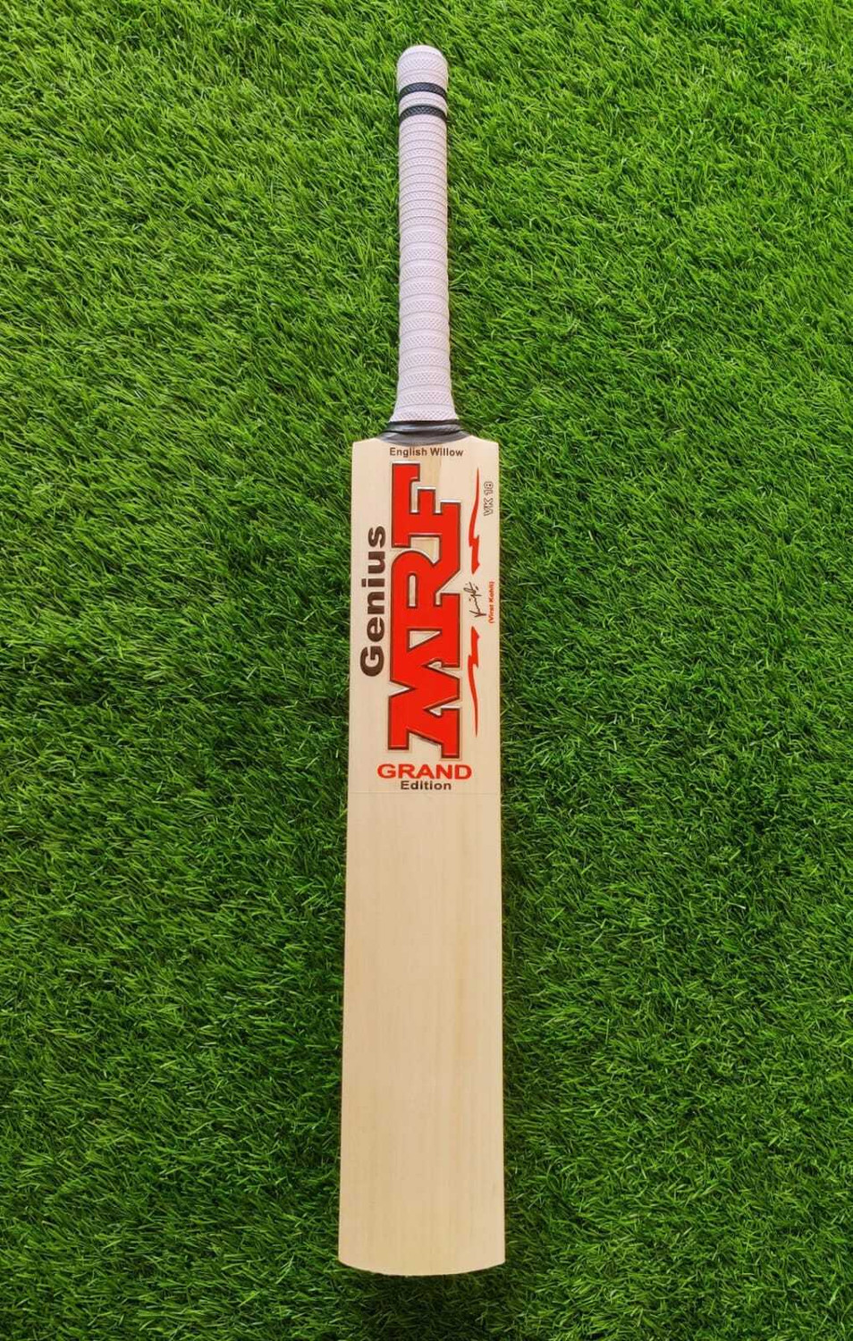 Image of VVM NEW CLASSIC RED KASHMIRI WILLOW BAT FOR HARD TENNIS 1000-1100g Kashmir Willow Cricket Bat For 15+ Yrs