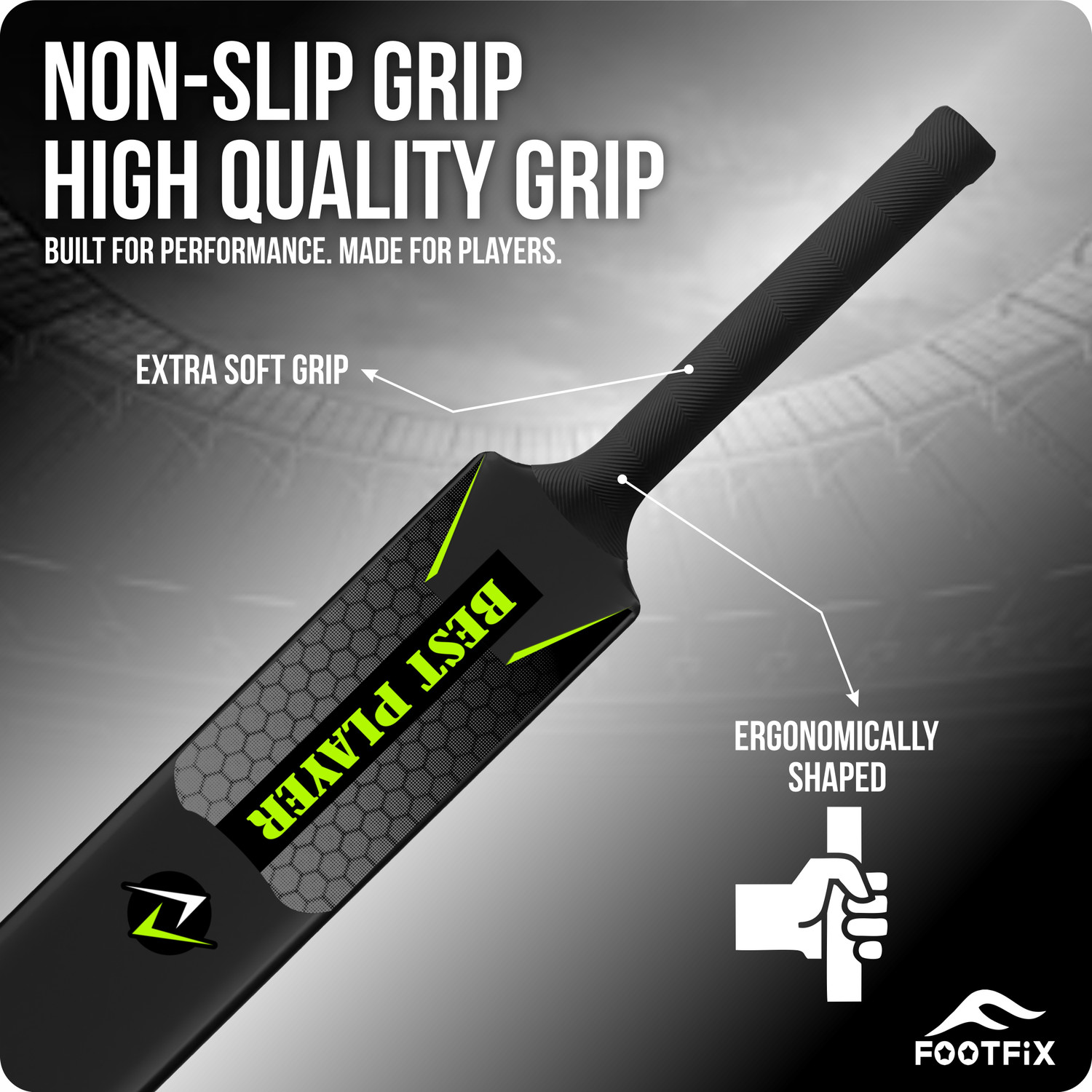 Image of FOOTFIX Best Player Size 4 PVC /Plastic Cricket Bat For 10 - 12 Yrs