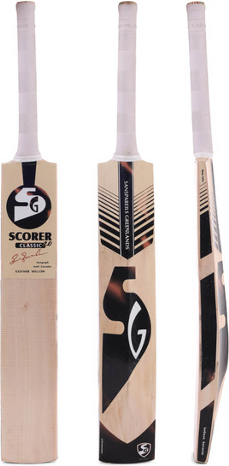 Image of Sansperial greenlands Sg scorer classic 2.0 short handle kashmir willow bat Kashmir Willow Cricket Bat For 15+ Yrs