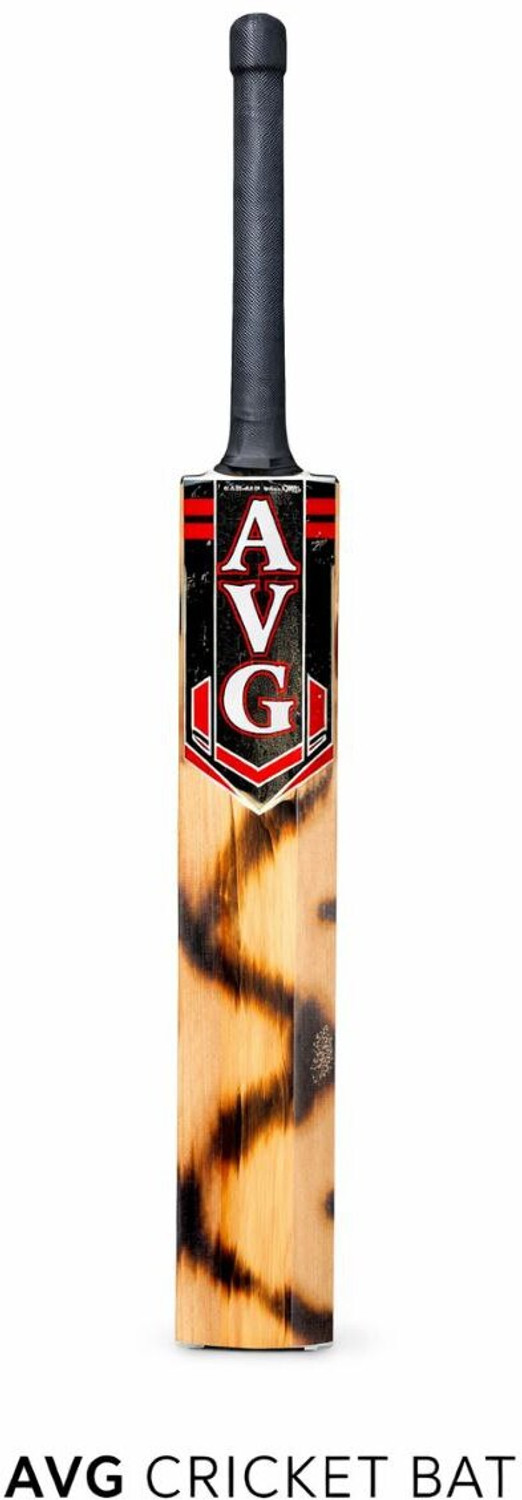 Image of AVG Cricket Bat Full Size Poplar Willow fire design Cricket Bat Poplar Willow Cricket Bat For 15+ Yrs