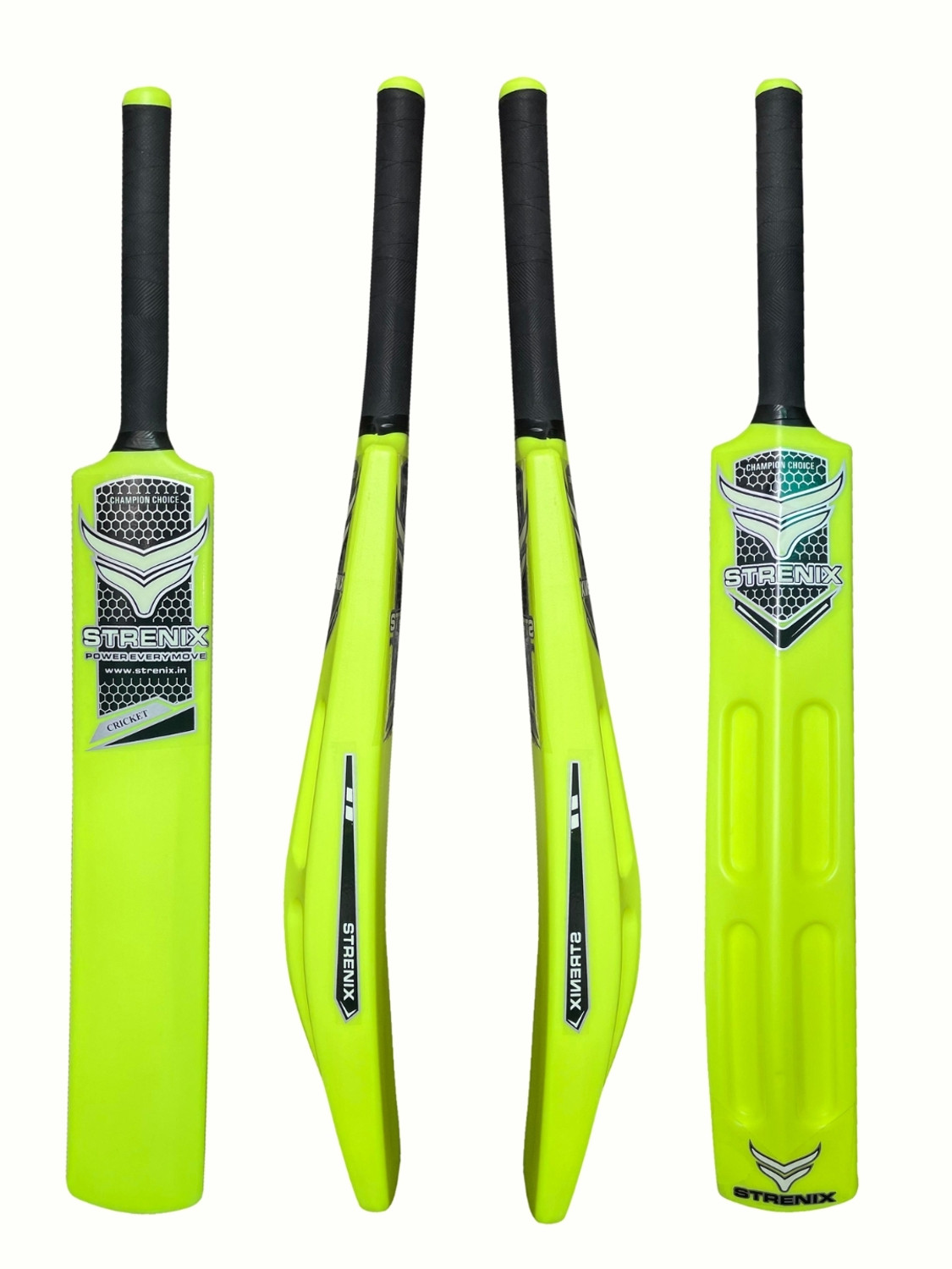 Image of STRENIX 8 No Bat 34 Inch 800g, Heavy-Duty Plastic with Cushioned Grip Powerful Play PVC /Plastic Cricket Bat For 15+ Yrs