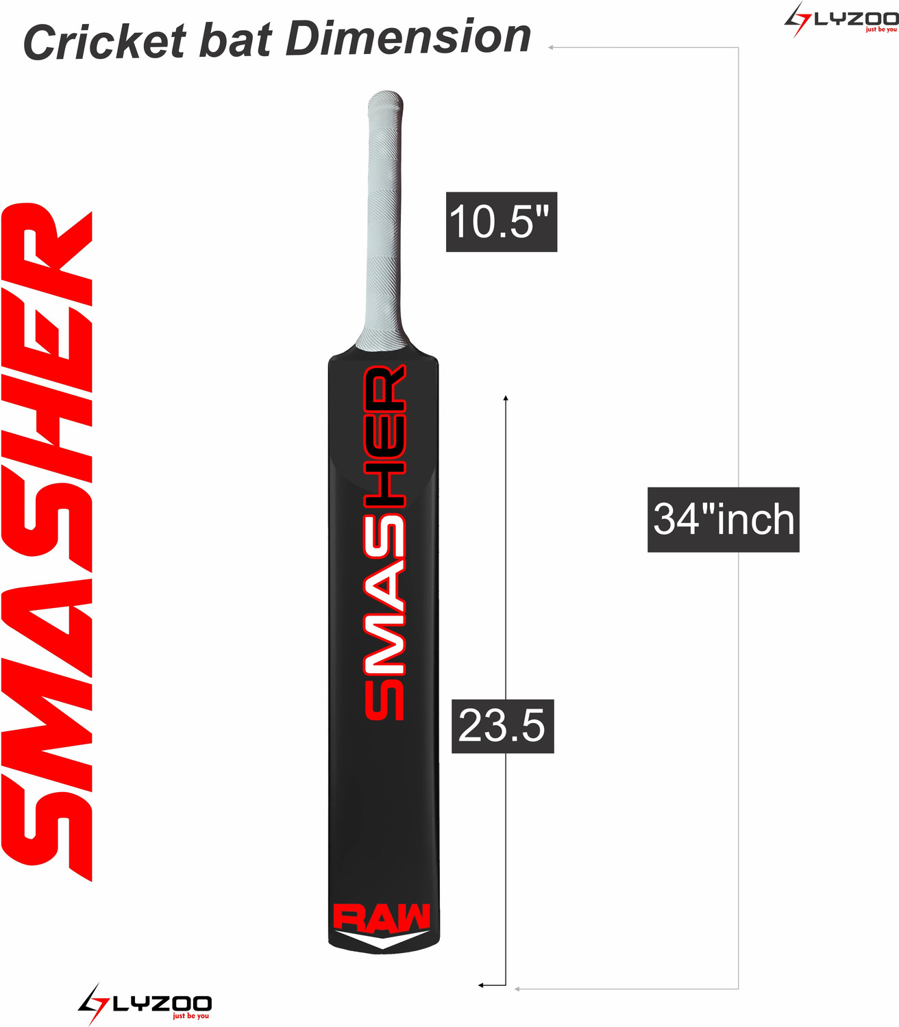 Image of Lyzoo Hard PVC Heavy duty 15+ Age |Pvc Poplar Willow Bat PVC /Plastic Cricket Bat For 15+ Yrs