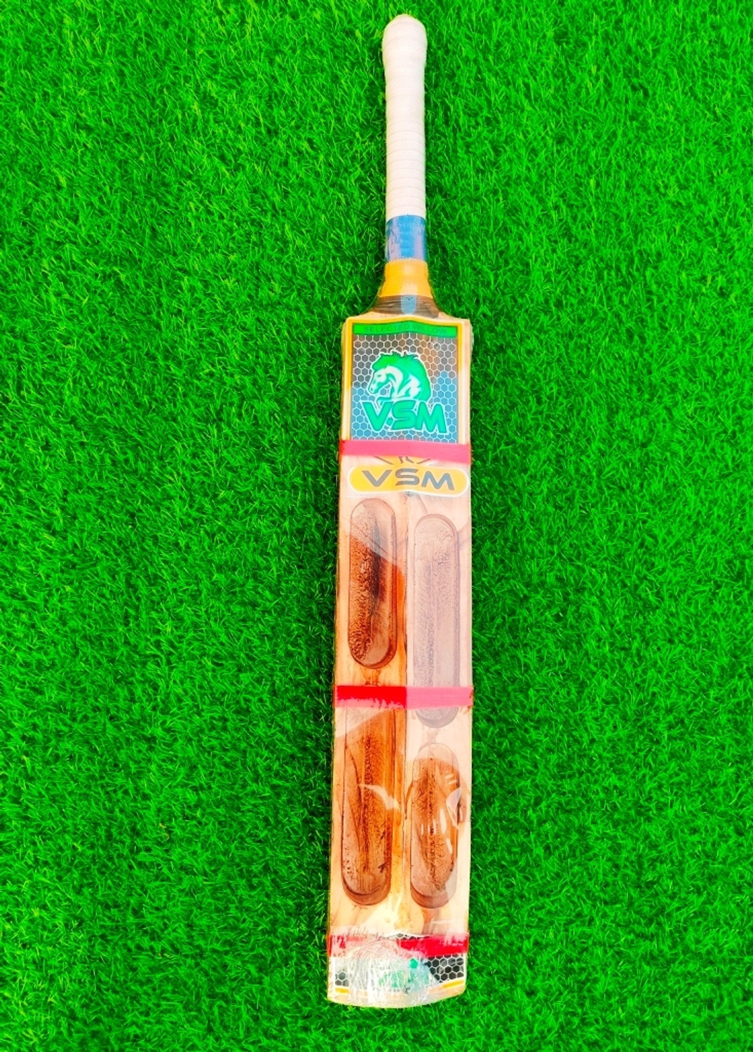 Image of VSM PowerShot 3 Band Double Blade Fire Burn Scoop Size 6, Age 12 to 14 Mongoose Kashmir Willow Cricket Bat For 12 - 14 Yrs
