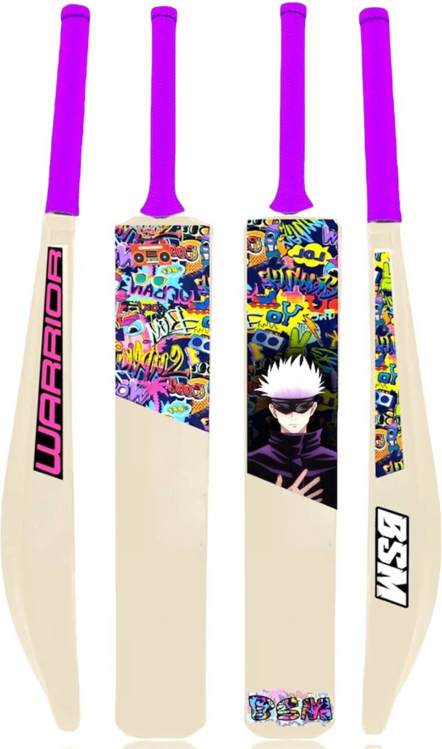 BSM WARRIOR HARD PLASTIC BAT FOR MEN AND WOMEN PVC/Plastic Cricket  Bat For 15+ Yrs
