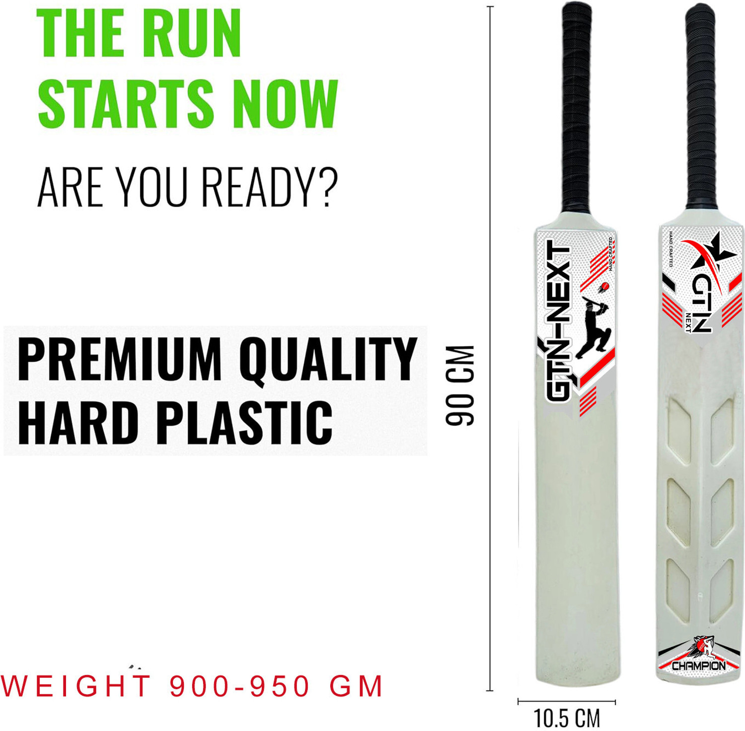 Image of GTN Next Scoop Cricket Bat Tennis Ball and Rubber Ball Play | Durable Fiber Bat PVC /Plastic Cricket Bat For 15+ Yrs