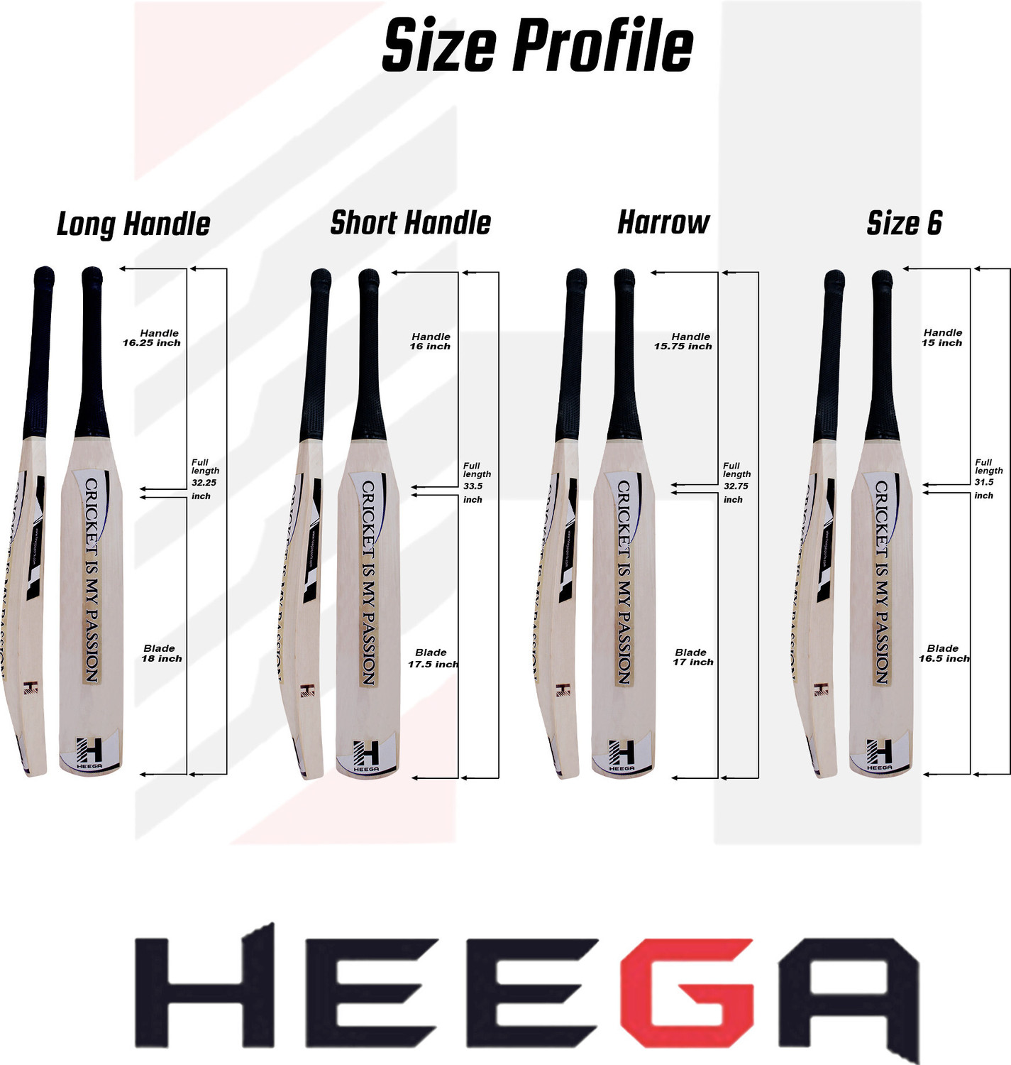 Image of Heega V-Shaped Mongoose Kashmir Willow Cricket Bat For 15+ Yrs