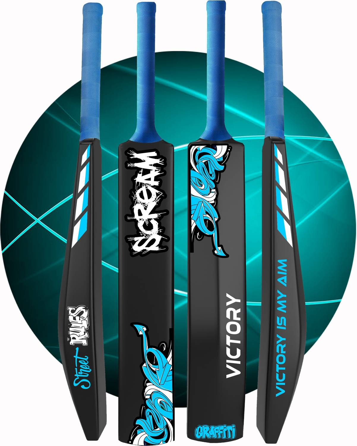 VICTORY SCREAM Plastic Bat Full Size Cricket Tennis Bat For All A
