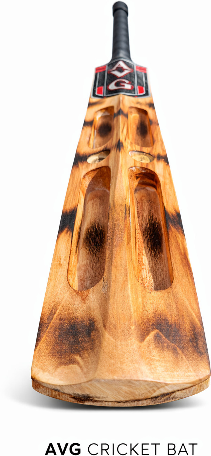 Image of AVG Cricket Bat Full Size Poplar Willow fire design Cricket Bat Poplar Willow Cricket Bat For 15+ Yrs