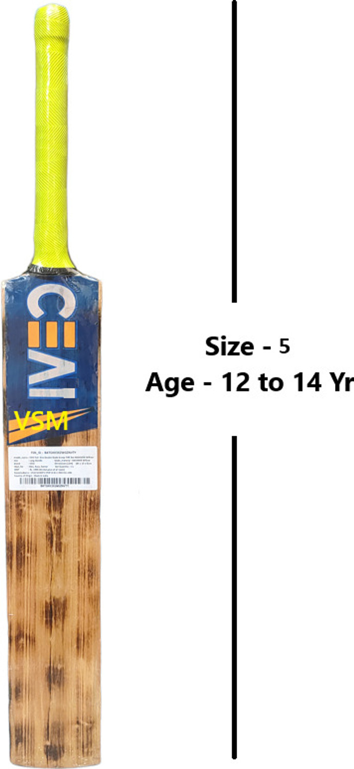 Image of VSM CT Size 5, Age 12 to 14 Year, Scoop Fire (BURN) Double Blade Scoop Bat Poplar Willow Cricket Bat For 12 - 14 Yrs