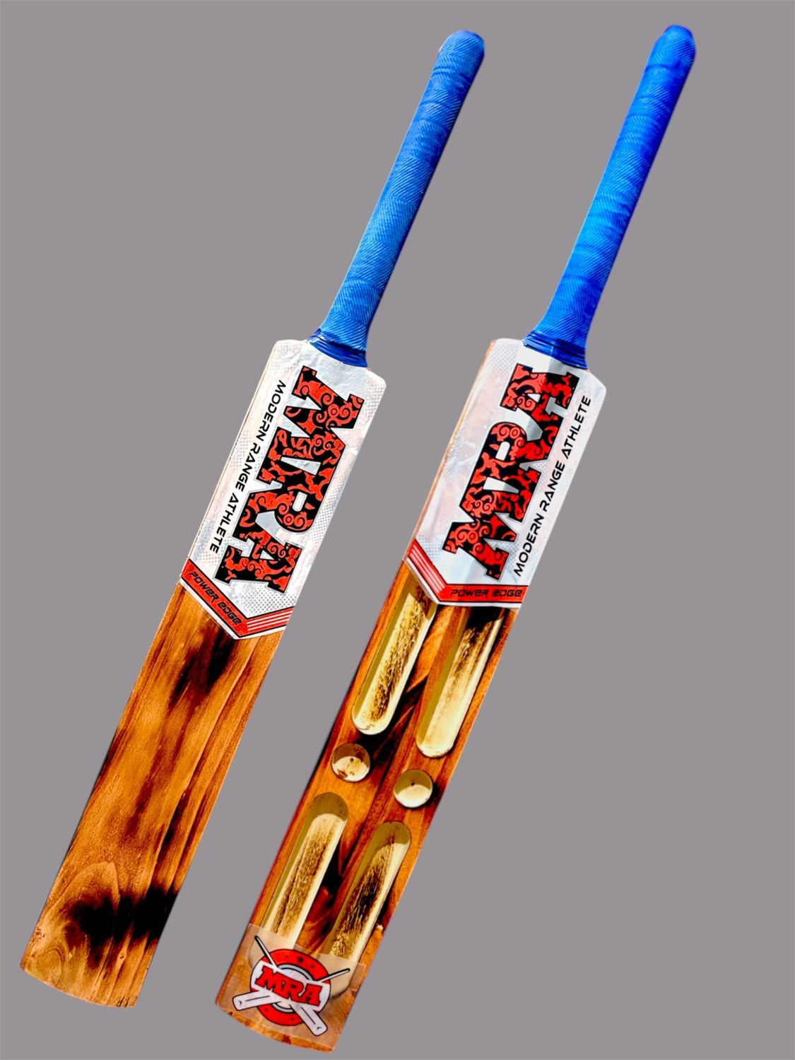 Image of MODERN RANGE ATHLETE Scoop Cutting Burn tennis cricket bat Poplar Willow Cricket Bat For 12 - 14 Yrs