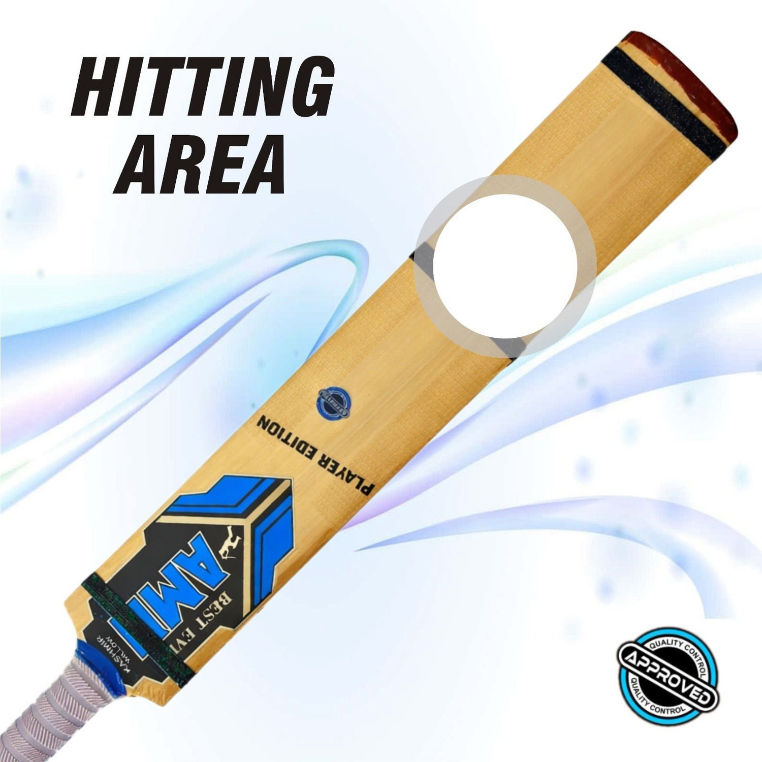 Image of AMN SPORTS Scrop Light Weight Cricket Bat Kashmir Willow For 15+ Yrs(950-1000 g) Kashmir Willow Cricket Bat For 15+ Yrs