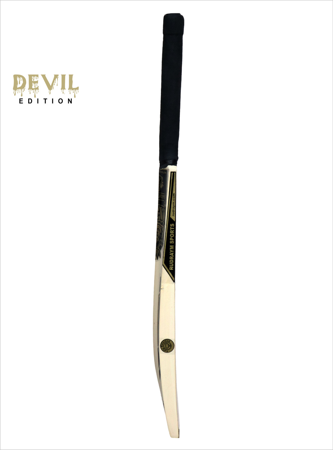 Image of RUDRAYM Devil Kids Popular Willow Tennis Bat & Cover Lightweight Size 4 For Boys /Girls Poplar Willow Cricket Bat For 6 - 7 Yrs