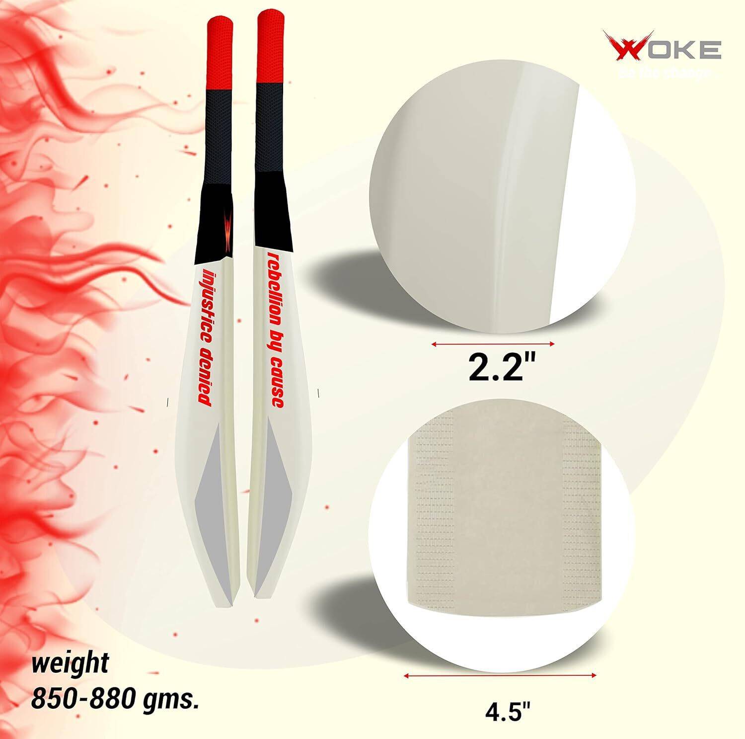 woke Stalwart Heavy Duty plastic cricket tennis Bat with ball