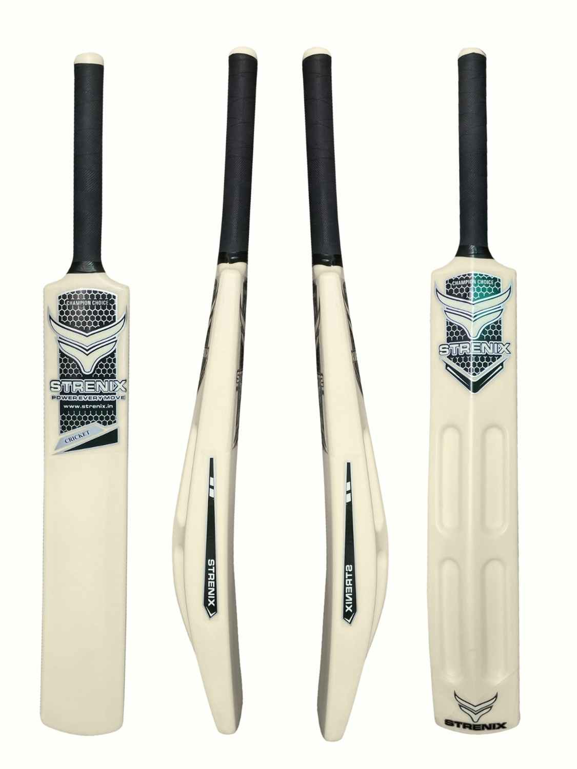Image of STRENIX 8 No Bat 34 Inch 800g, Heavy-Duty Plastic with Cushioned Grip Powerful Play PVC /Plastic Cricket Bat For 15+ Yrs