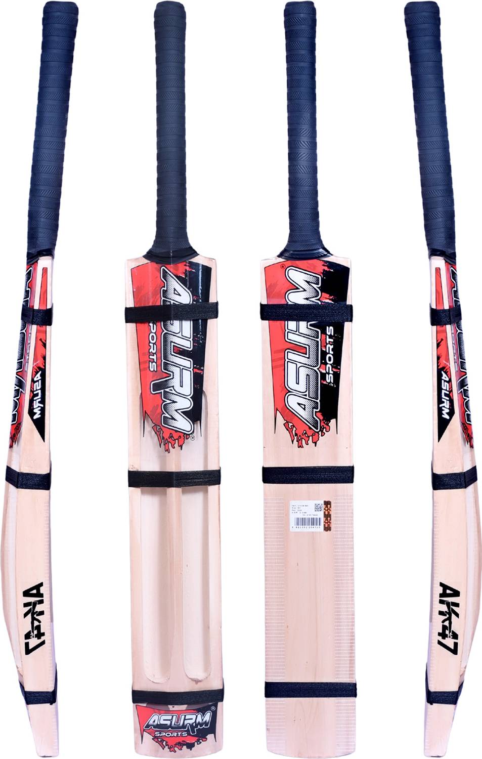 ASURM SPORTS 35 Inch Full Size kashmiri Willow Bat, Duble Blade, Singapure Cane Handle Kashmir Willow Cricket  Bat For 15+ Yrs