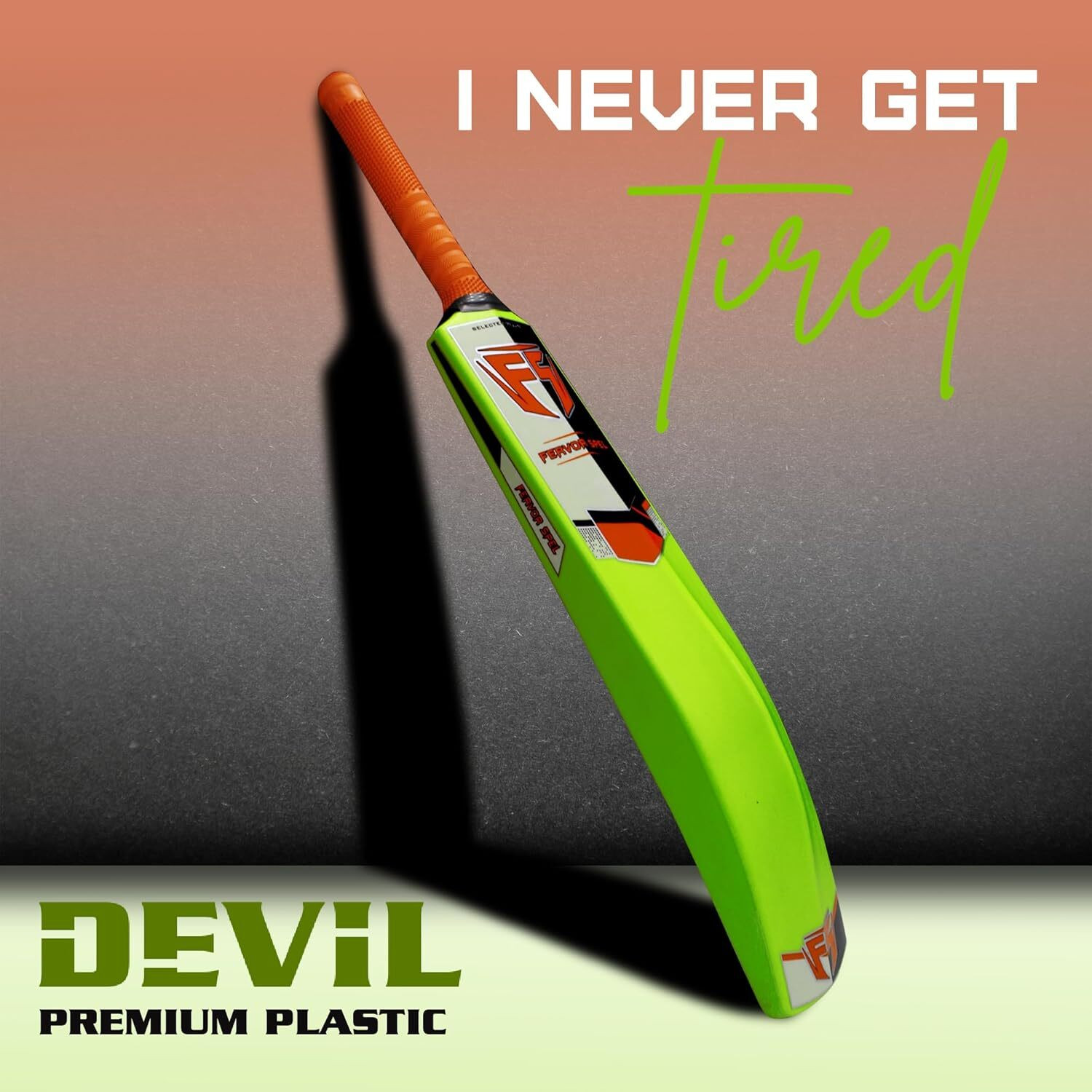 Image of Fervor Spel Devil Full Size Heavy Plastic Tennis Cricket Bat PVC /Plastic Cricket Bat For 15+ Yrs