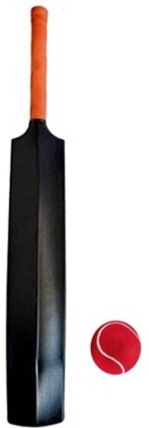 Fitdex Hard Plastic (PVC) Black Cricket Bat (15+) And FREE 1 Tenn