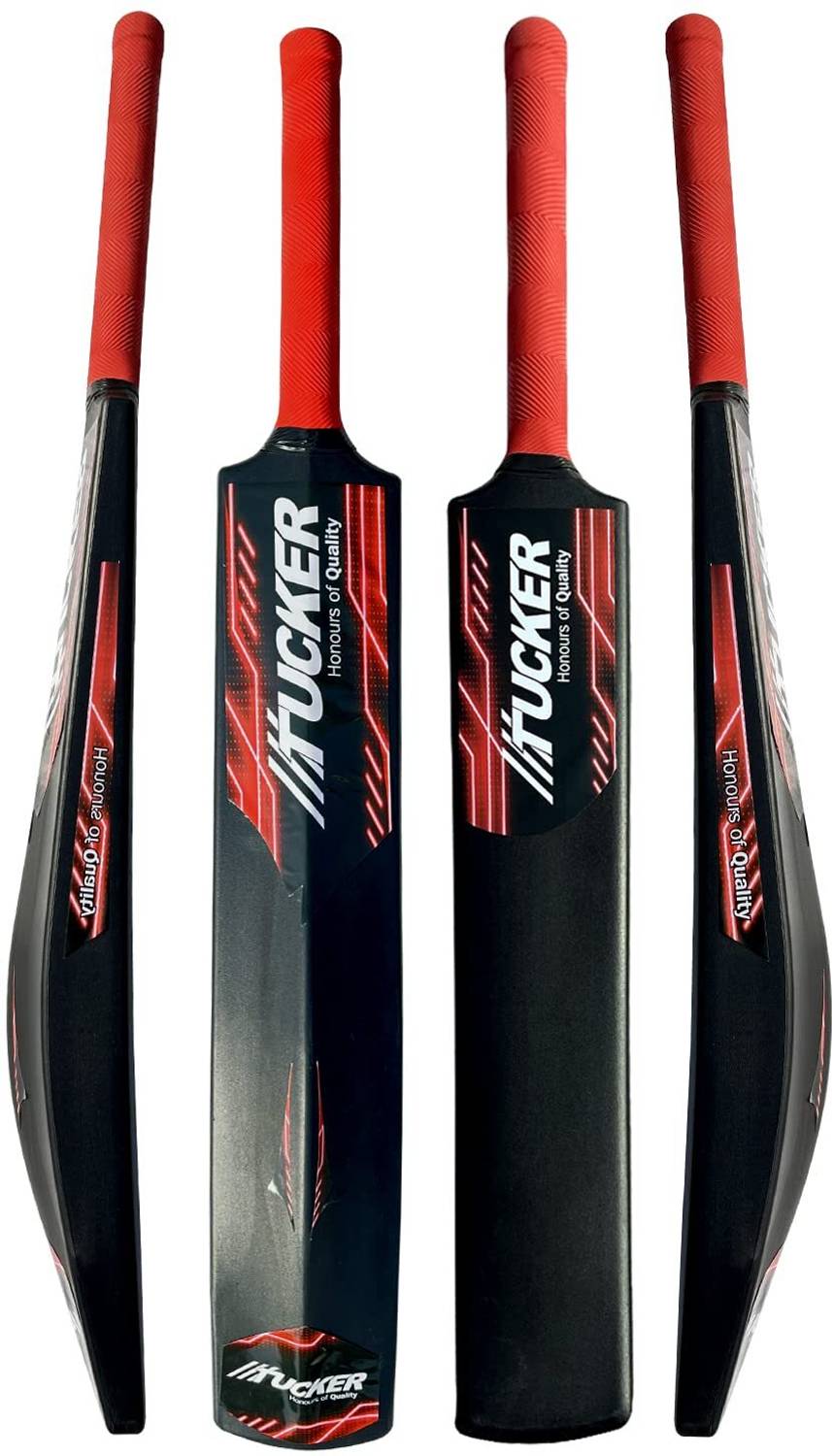 BodyFit Tucker bat Hard Plastic Baet bat Full Size Cricket bat PVC Red PVC/Plastic Cricket Bat For 15+ Yrs
