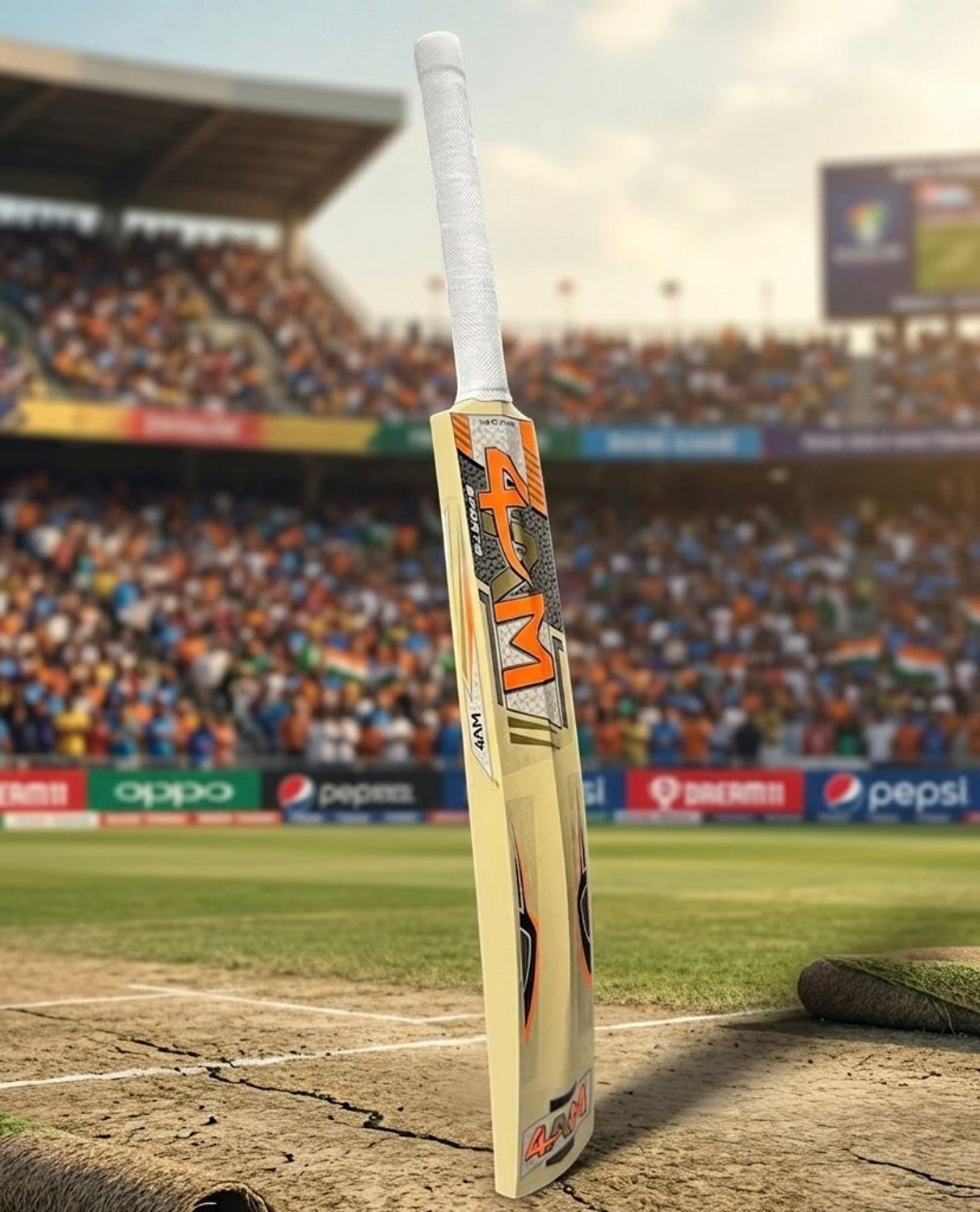 Image of 4am sports super punch grade 1 Poplar Willow Cricket Bat For 11 - 13 Yrs