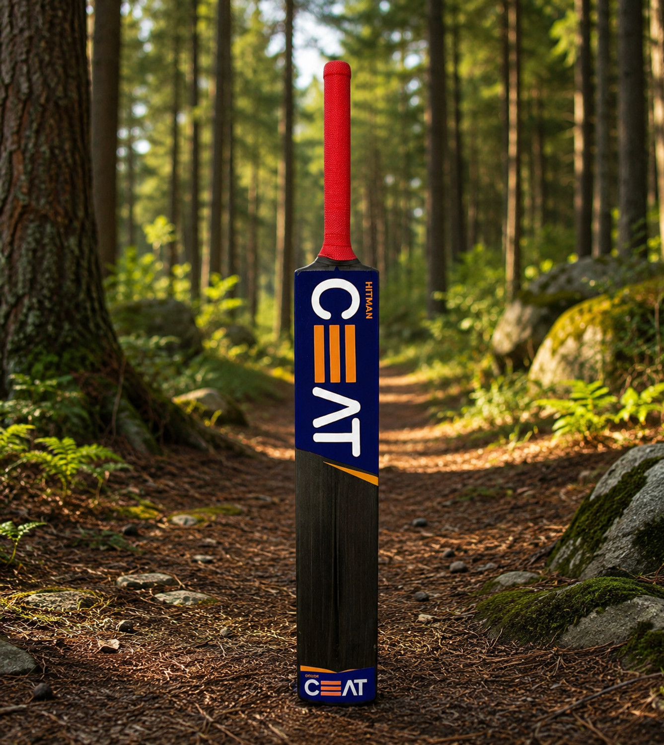 Image of Mascot Hitman Hard Plastic /Fiber Tennis Ball Cricket Bat for Kids 15 +yrs Kashmir Willow Cricket Bat For 4 - 5 Yrs