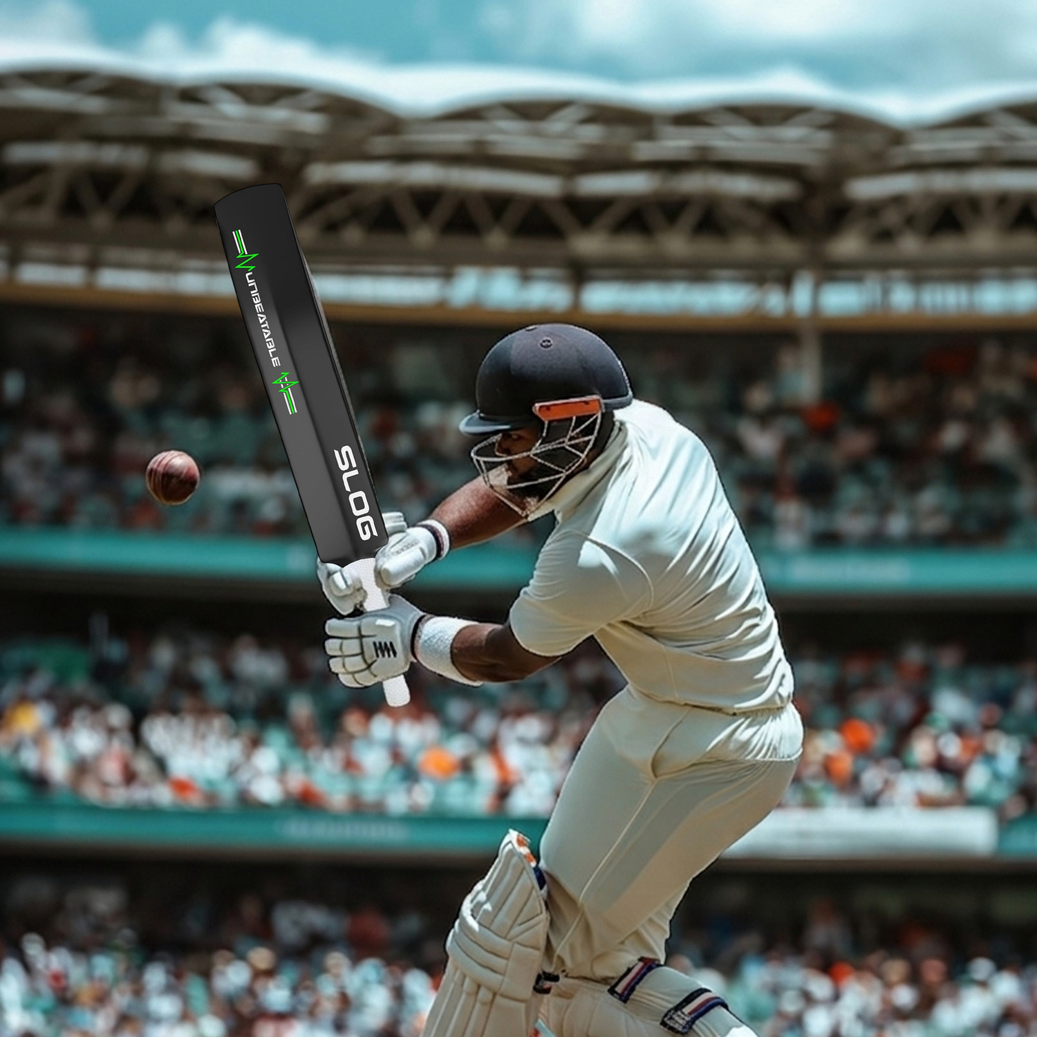 Image of CLOVERBYTE Slog Heavy Duty (34 X 4.5 inches) Full Size Premium Bat With Tennis Ball Cricket Kit