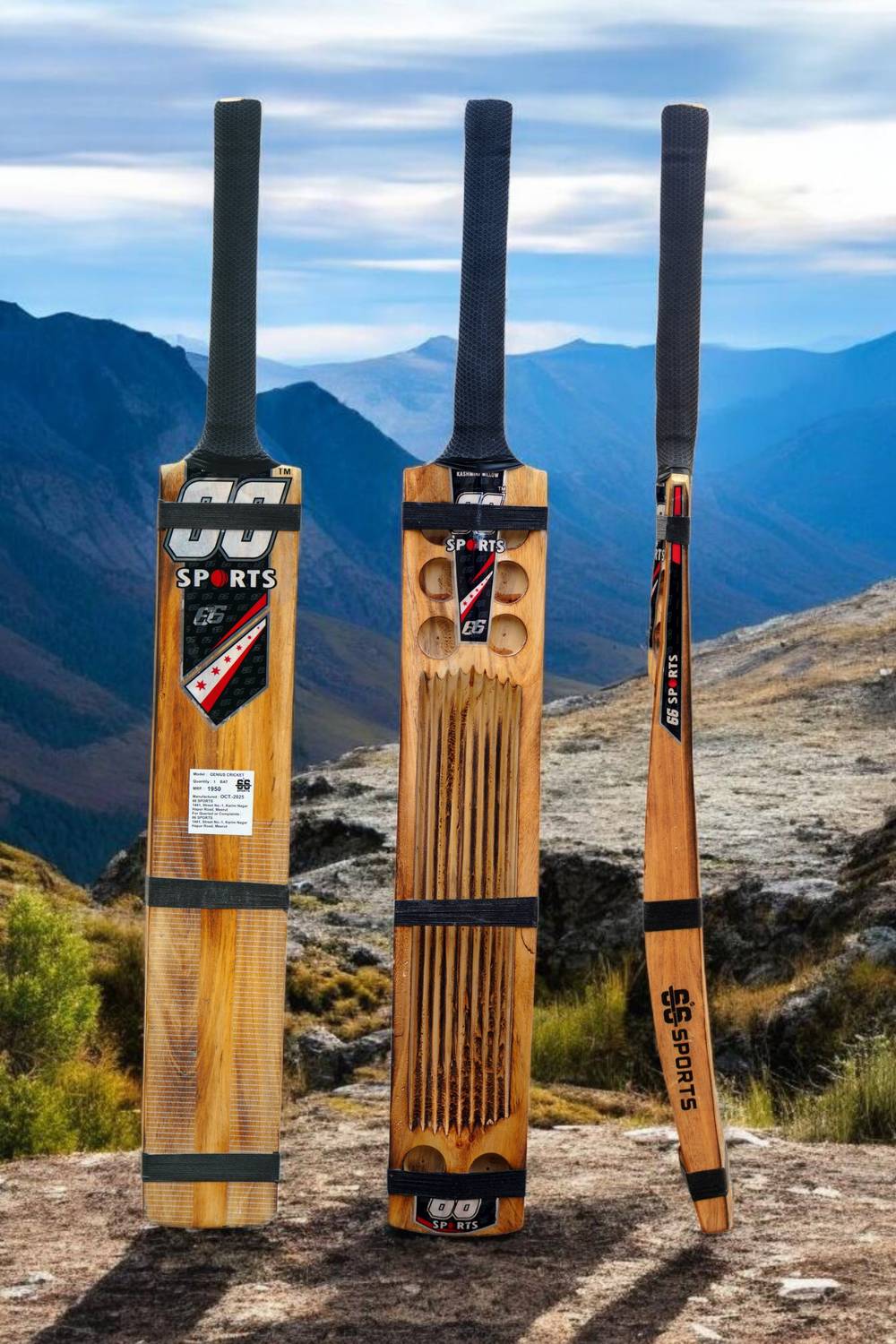 66 sports KASHMIRI WILLOW BURN ADDITION FULL SIZE CRICKET BAT 15+YR 900-1050 gm-SIXER KING Kashmir Willow Cricket Bat For 15+ Yrs