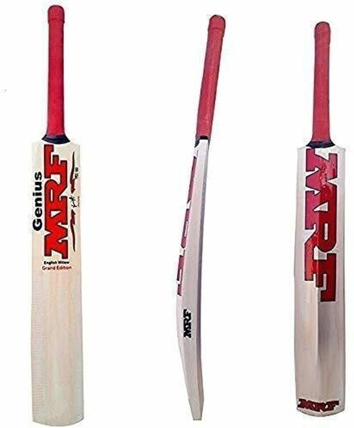 Image of MRF Virat Kohli |Size-6| For 10-13 Years Boys /Girls|Tennis With Cover Poplar Willow Cricket Bat For 11 - 13 Yrs
