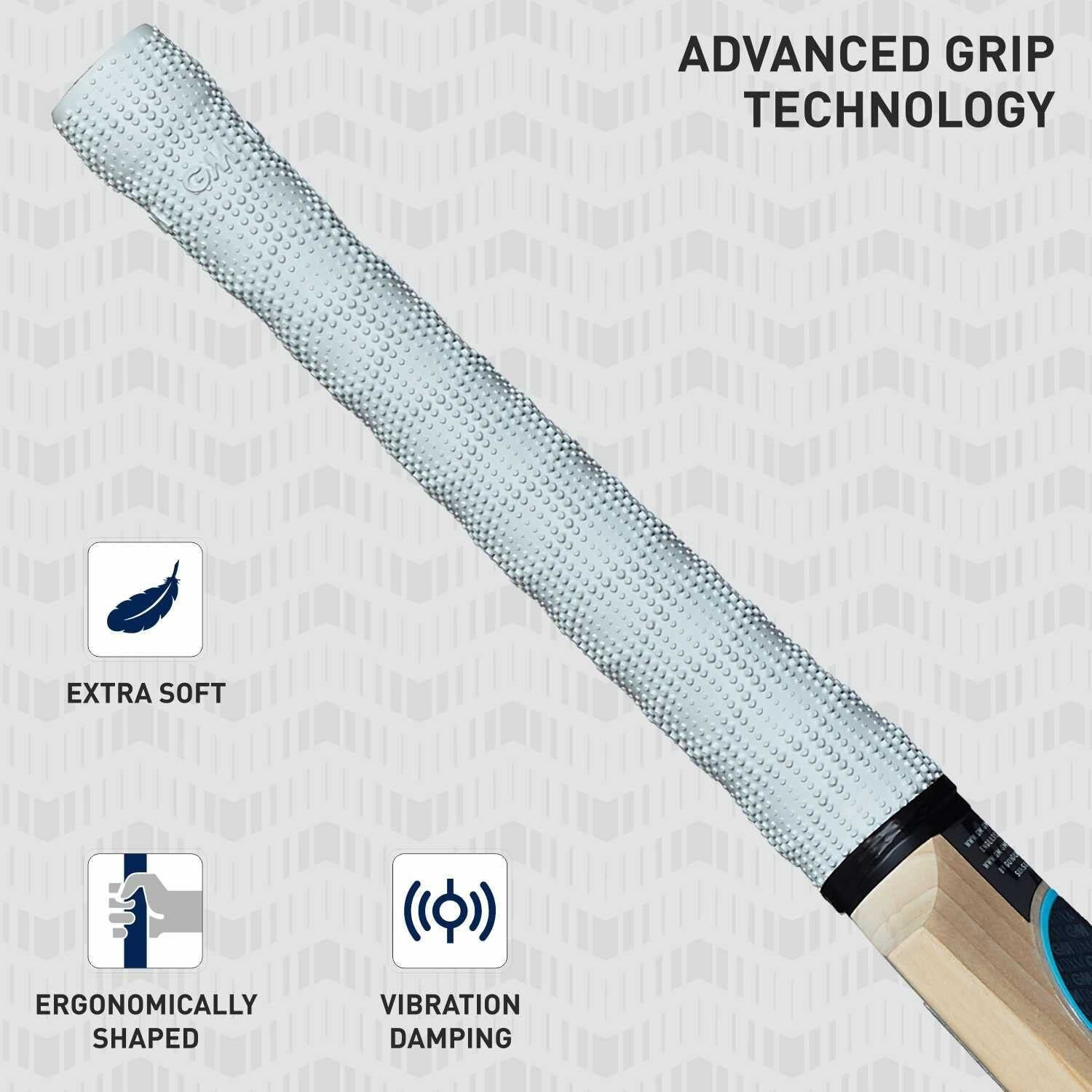 Image of VVM GM BLUE KASHMIRI WILLOW BAT FOR HARD TENNIS BAL 1000-1100g Poplar Willow Cricket Bat For 15+ Yrs