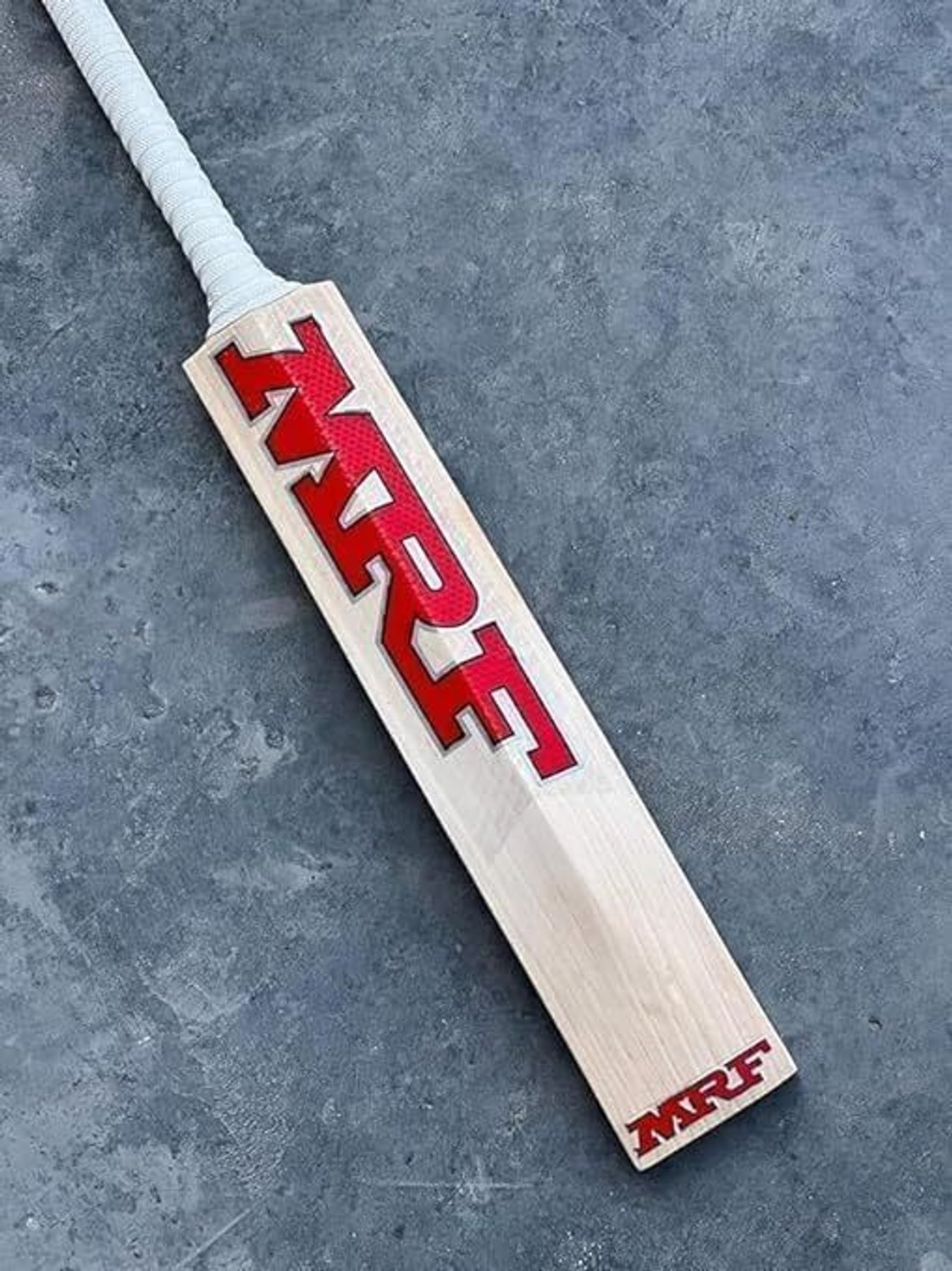 Image of VVM MRF ENDORSED | LEATHER Ball BAT | Full Size SH Natural ENGLISH Willow 1000-1200g Kashmir Willow Cricket Bat For 15+ Yrs (900-1100 kg)