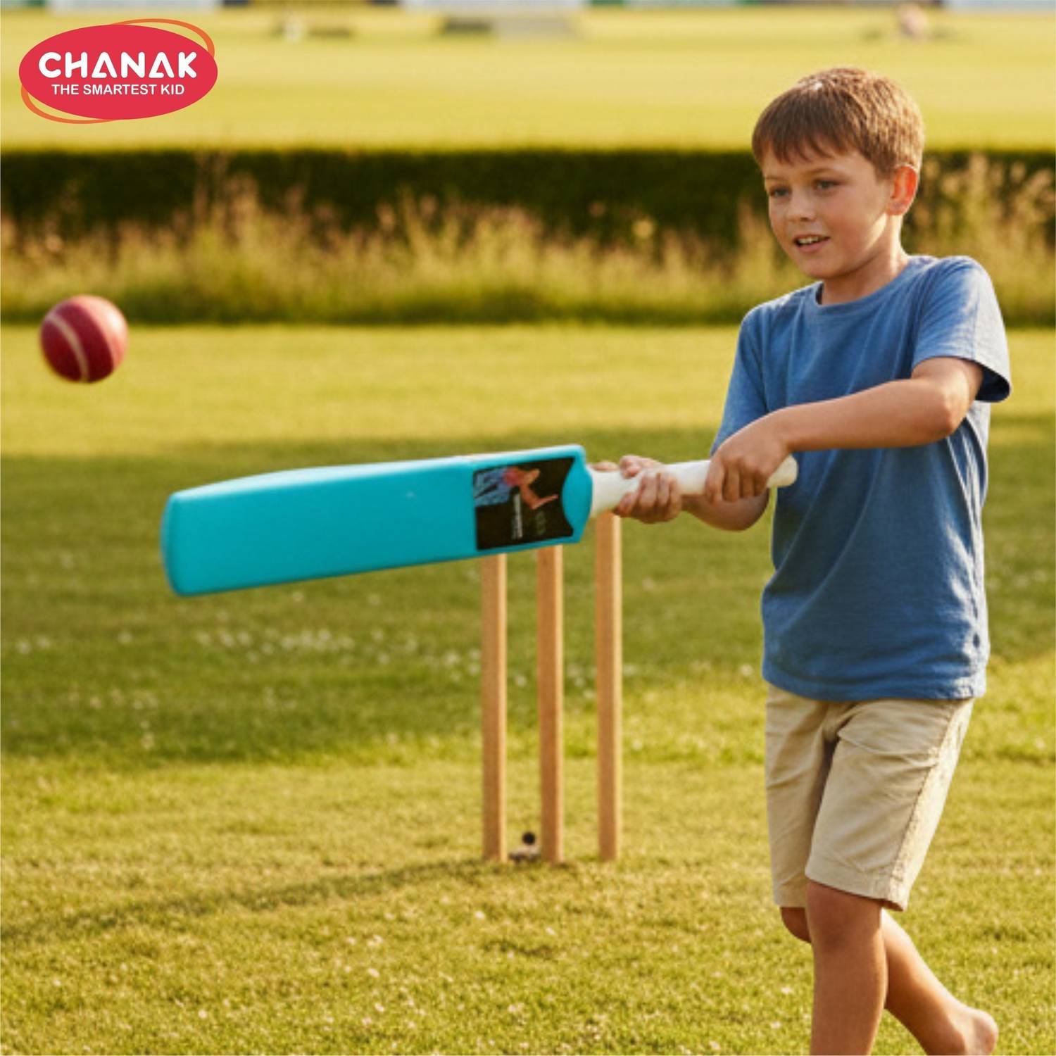 CHANAK Poweredge Small Cricket Turf Bat 25.5 inch for Kids Above