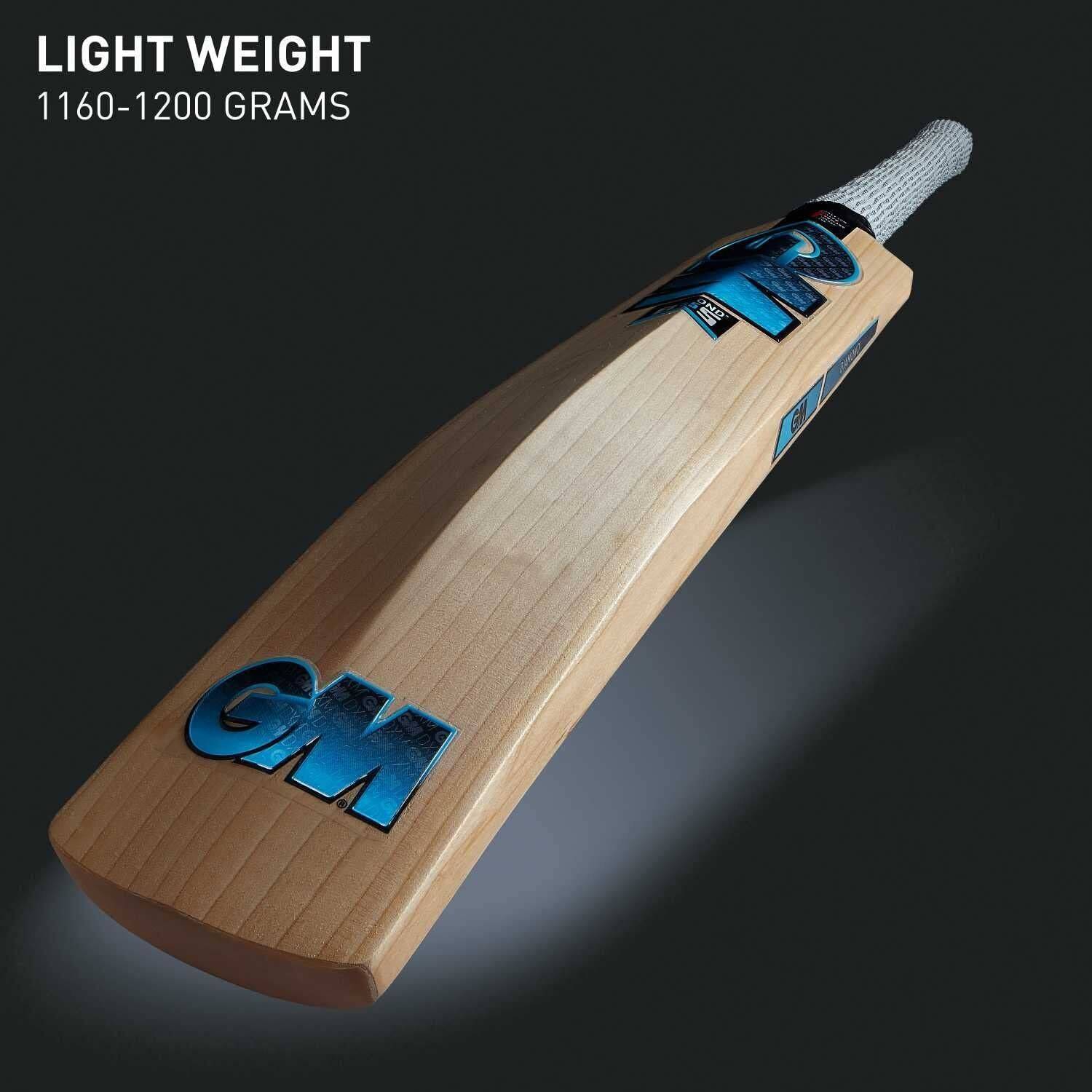 VVM GM Blue Kashmiri Willow Cricket Bat 1000-1100g - Image 3