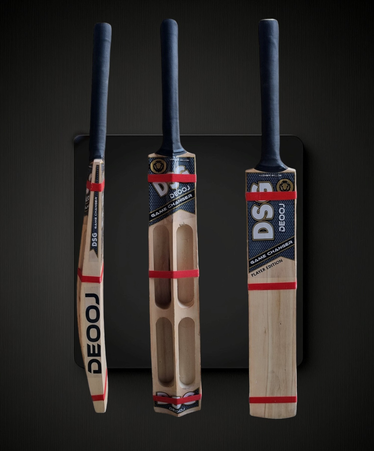 Image of DEEOJ New Edition 4 Scoop Cricket Bat Full Size Age 15+ 3 Gutting Poplar Willow Cricket Bat For 15+ Yrs