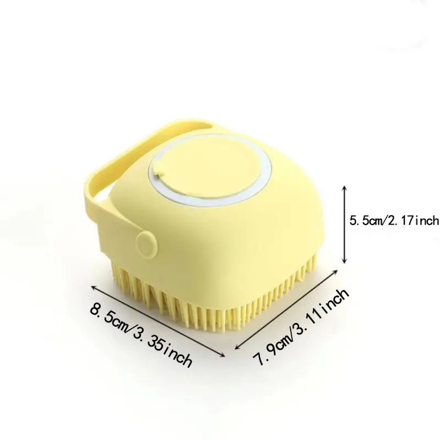 Image of Ankev Silicone Soft Bath Body Brush with Shampoo Dispenser Scrubber use in Shower