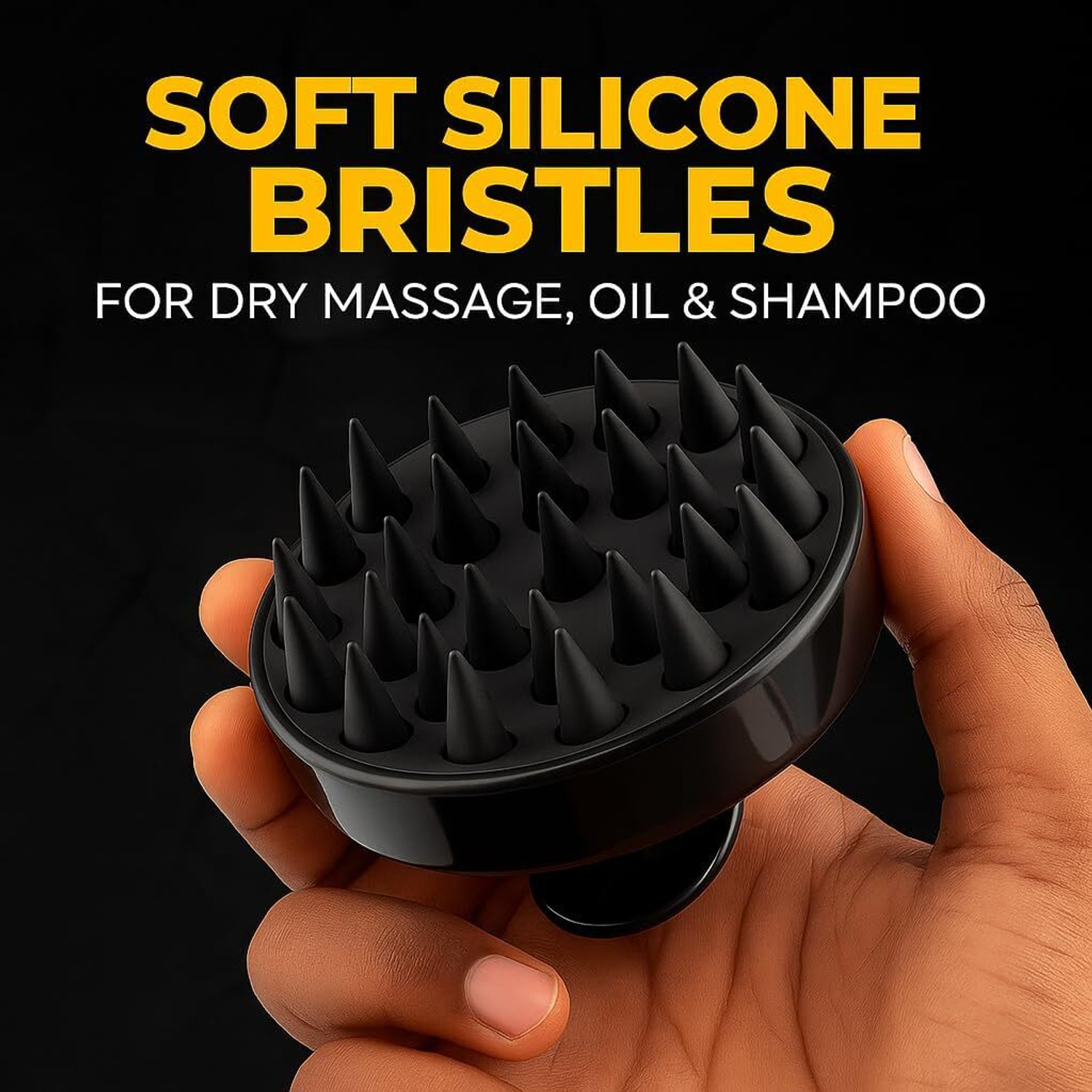 Image of Alvita Soft Silicone Back Scrubber Long Handle Bath Brush + Body Scrubber Bath Brush + Scalp Massager for Hair + Face Scrubber Brush,