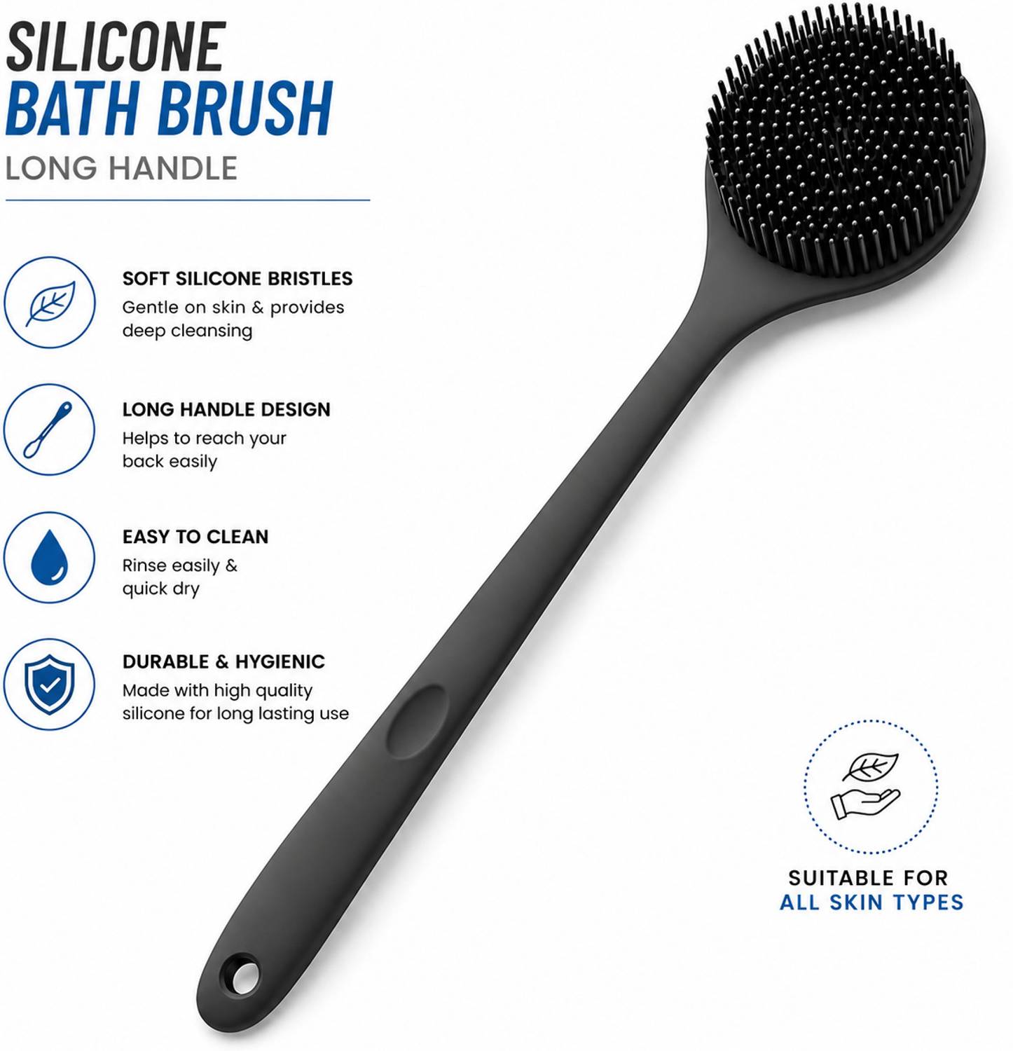 Famire Silicone Bath Brush + Scrubber + Massager - Image 2