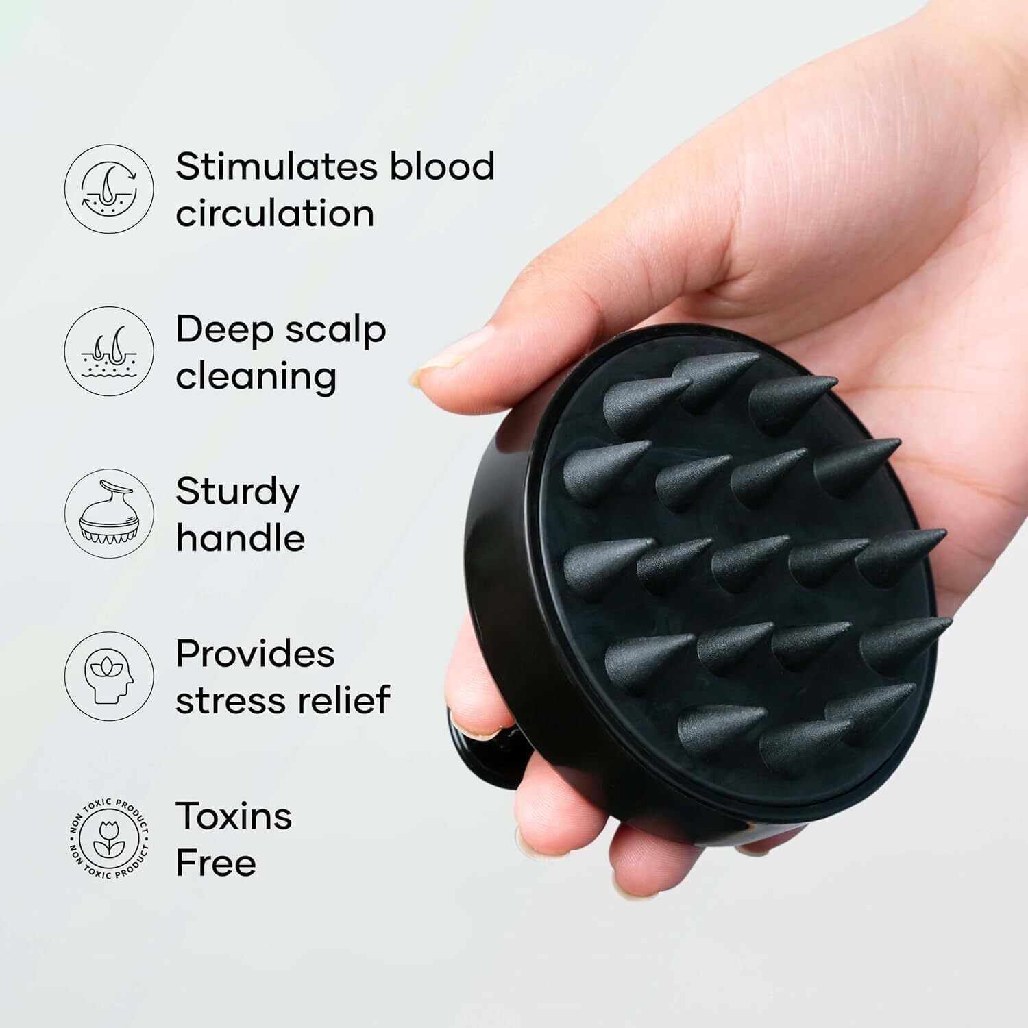 Image of Partiz Bath Brush+Body Scrubber+Scalp Massager for Hair+Face Scrubber Brush+3Pcs Hook