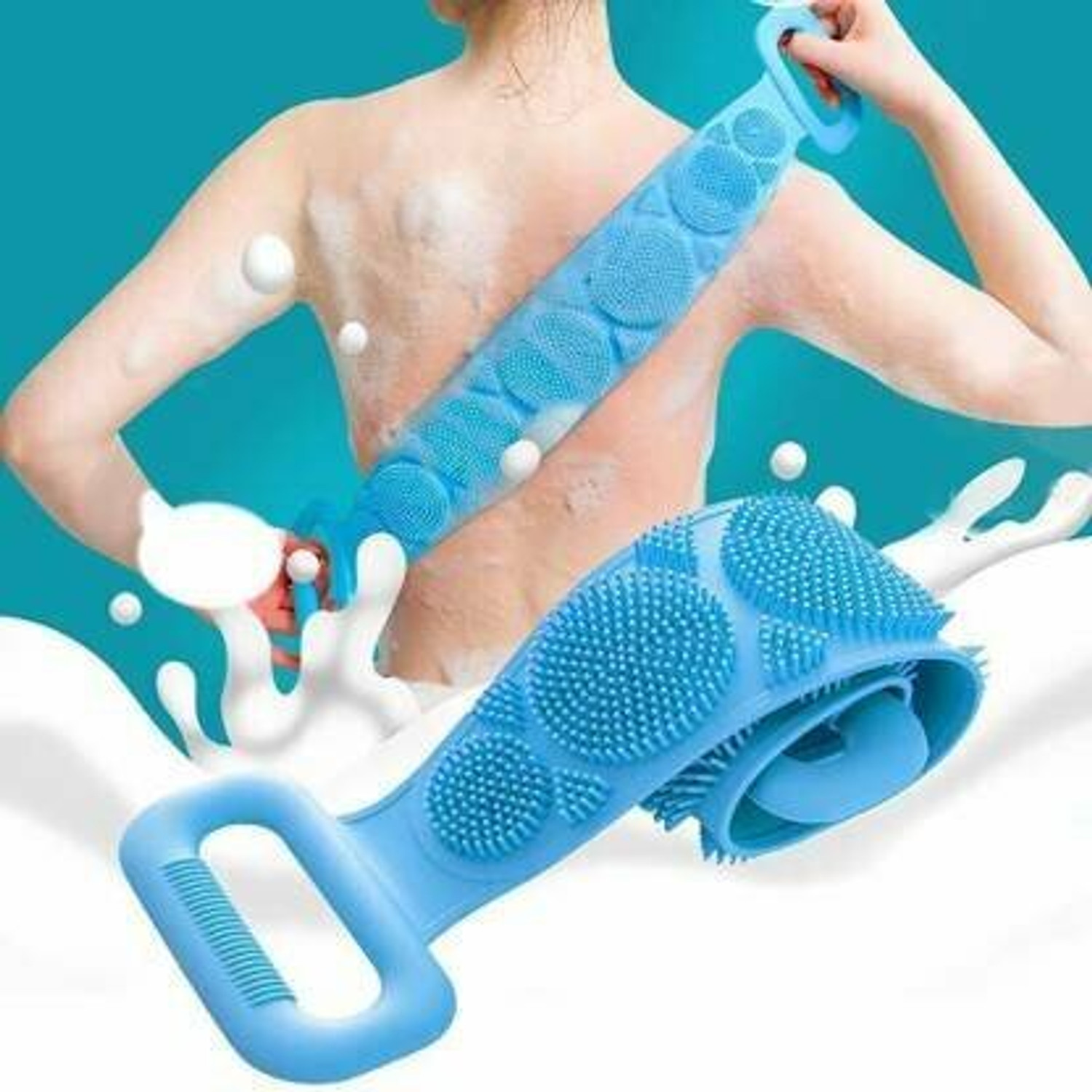 Image of TREZILA Silicone Bath Body Brush /Bath Body Scrubber /Bath Cleaner Cleaning /Back Body Brush(Pack of 1) Multicolor