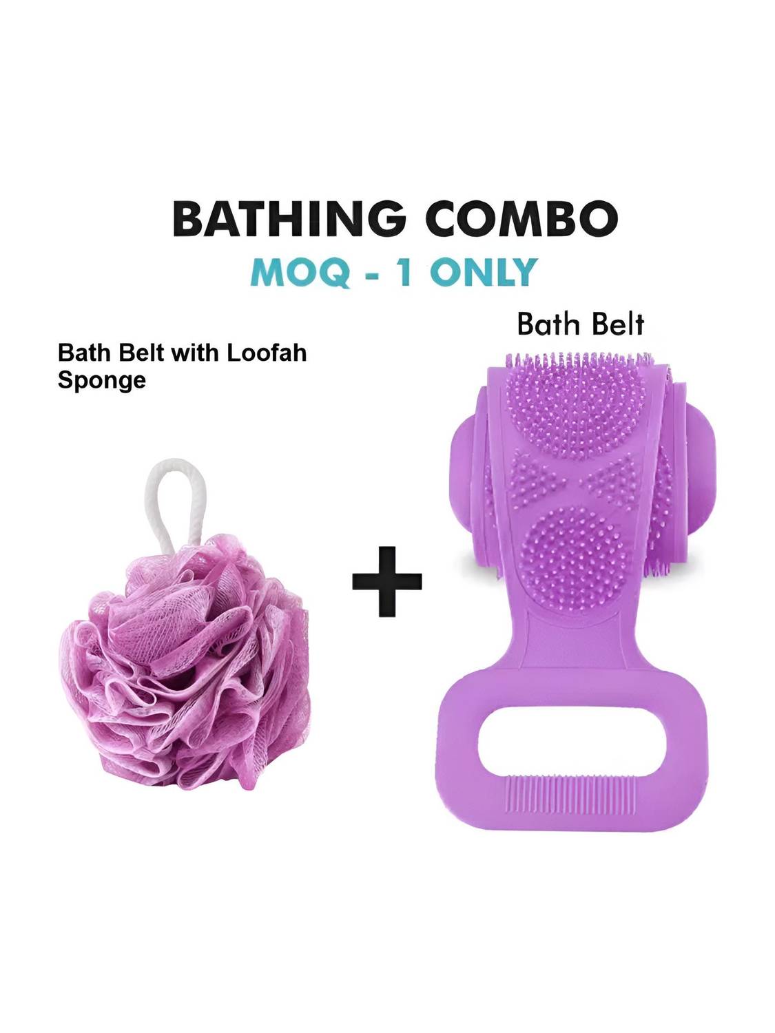 AKSTARS Silicone Back Scrubber for Shower with Loofah combo Pack of 2 (multicolor)