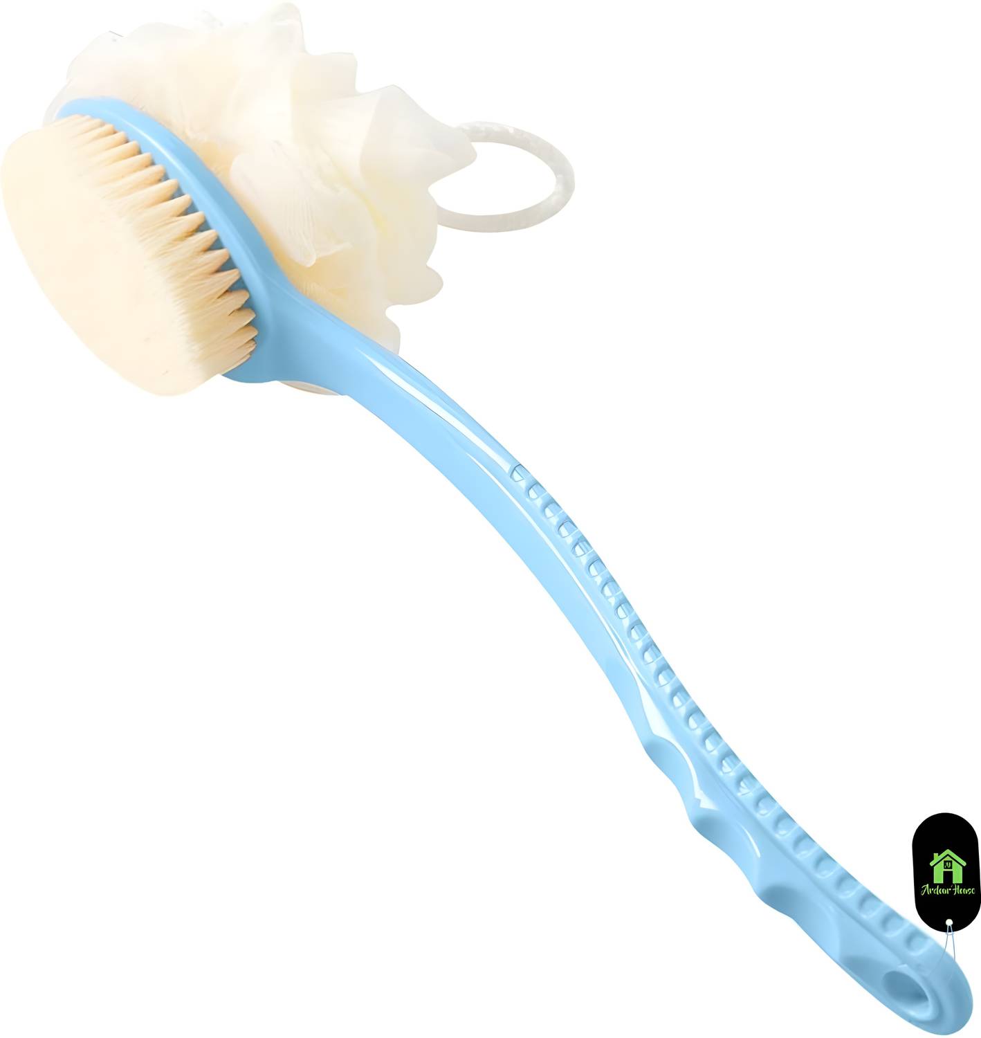 Ardour House 2 in 1 Long Handle Double Side Loofah and Bath brush for Men & Women